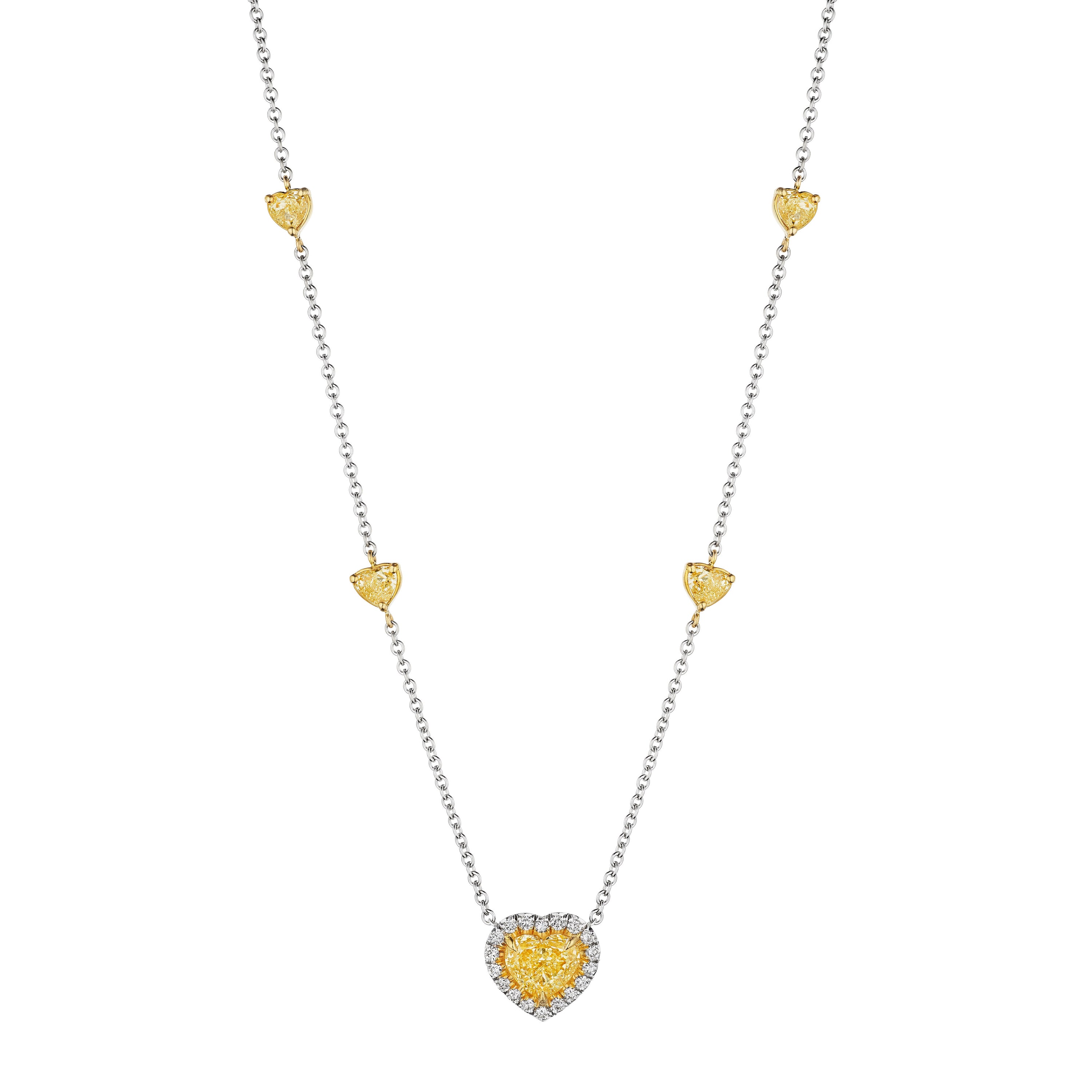 'Starlit Elegance' 18K White Gold Diamond Necklace, 2.03 CT