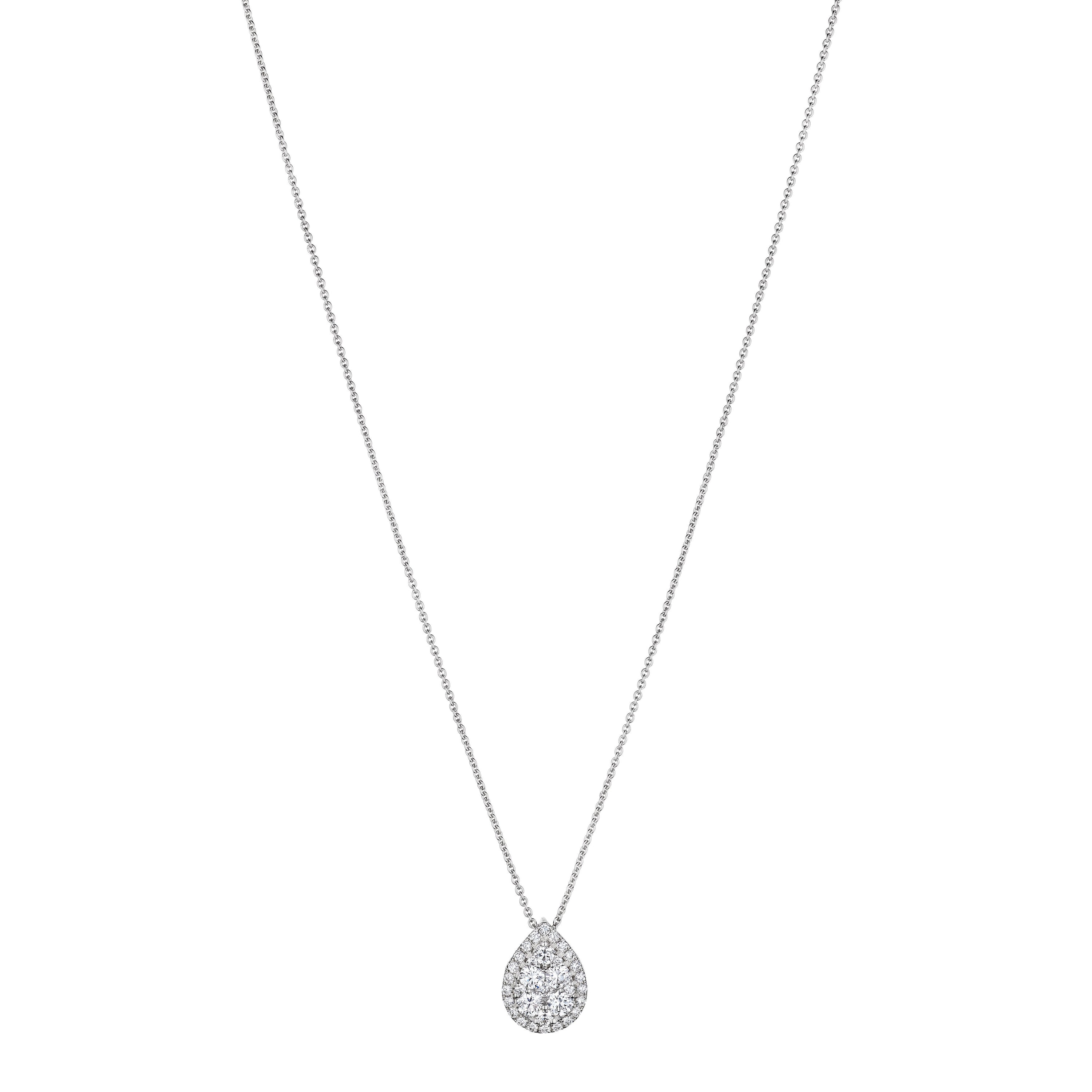 'Starlit Reverie' 18K White Gold Diamond Necklace, 0.7 CT