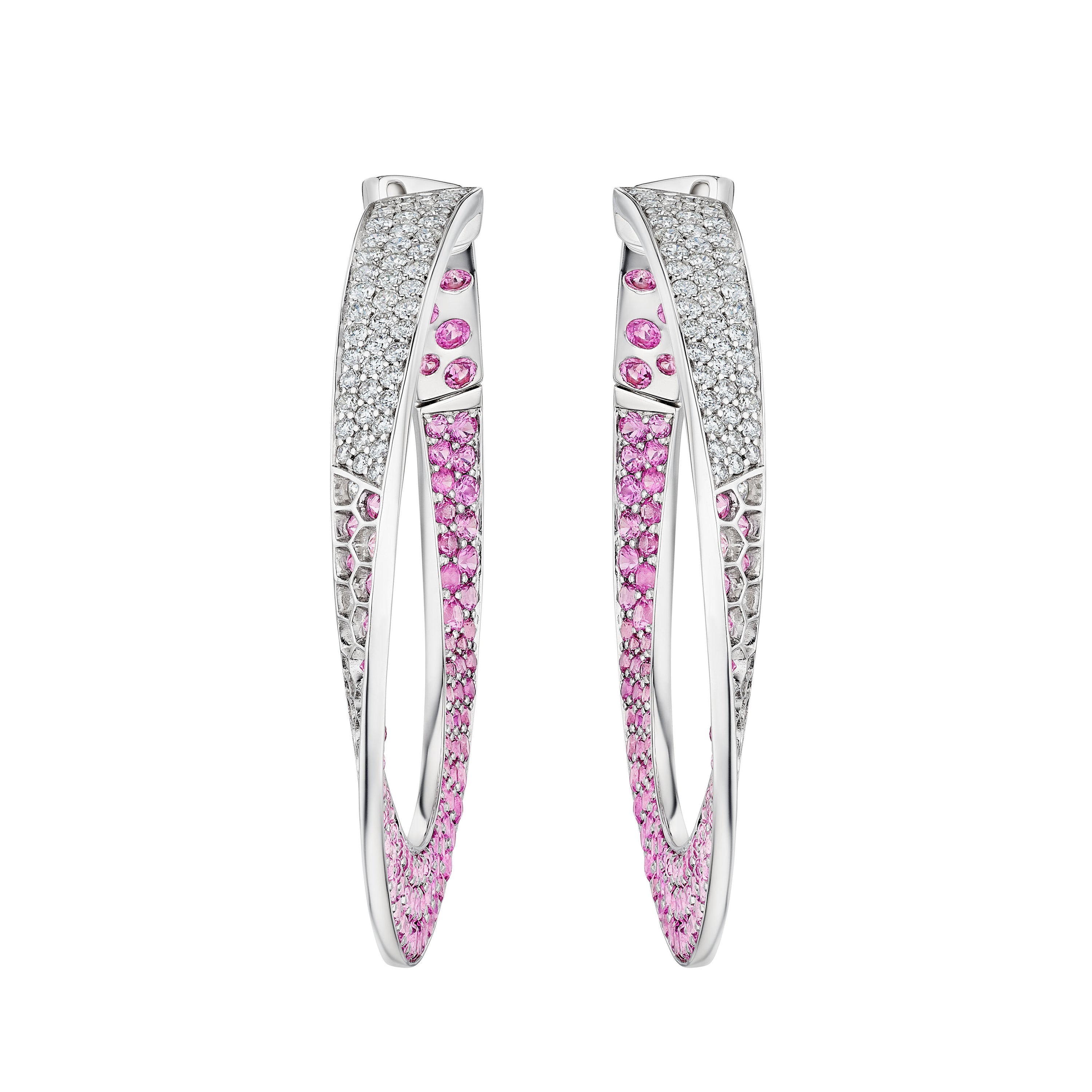 'Sovereign Gleam' 18K White Gold Diamond Earrings, 8.88 CT
