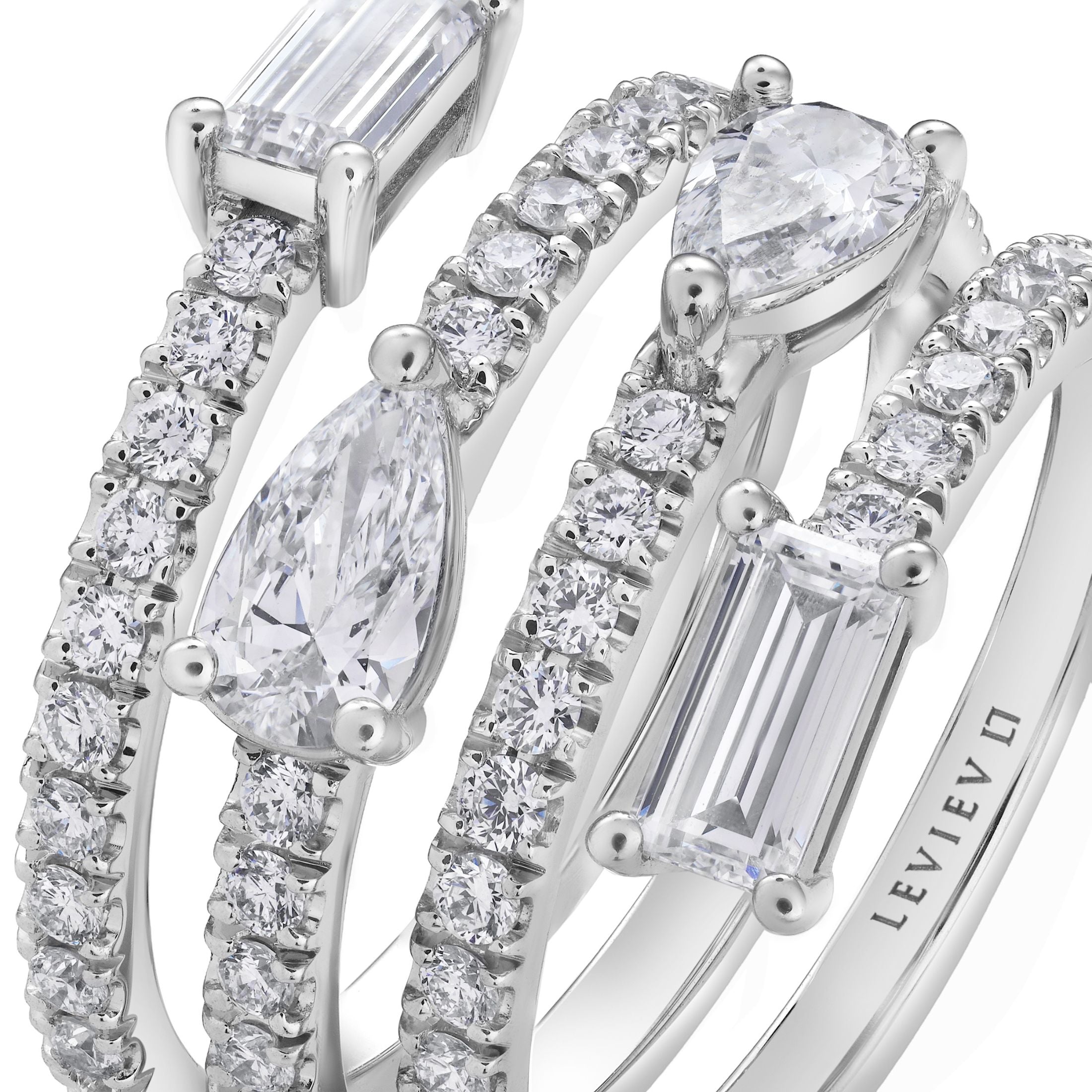 Alexandria Marquise 2.12 Carat Multiple Cut Diamond Ring in 18K White Gold