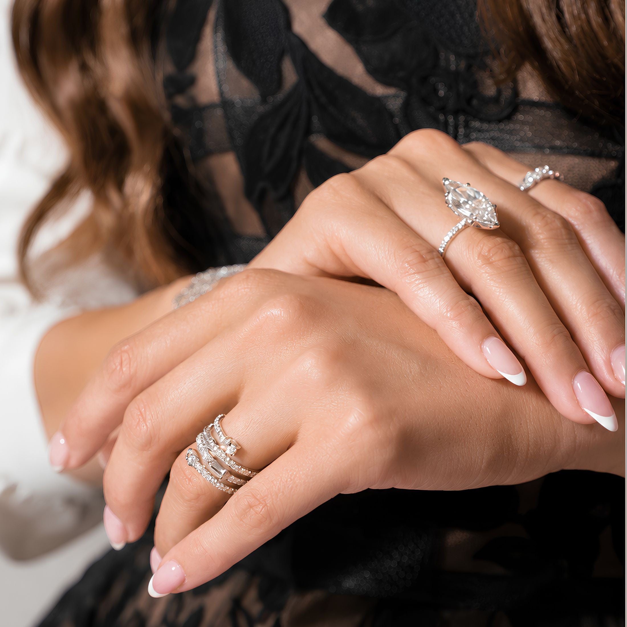 Alexandria Marquise 2.5 Carat Diamond Ring in 18K White Gold