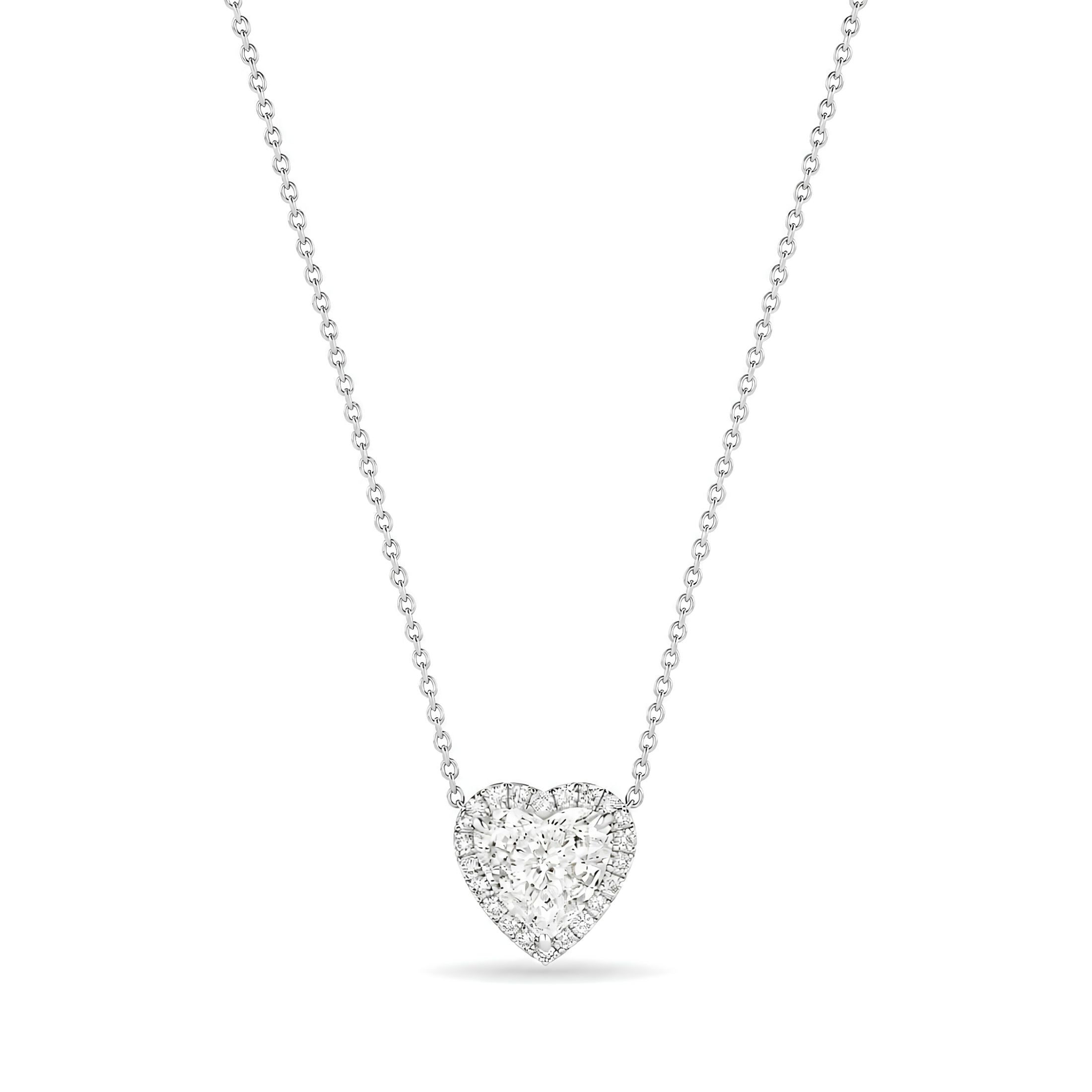 Alveron Heart 4.21 Carat Diamond Pendant Necklace in Platinum
