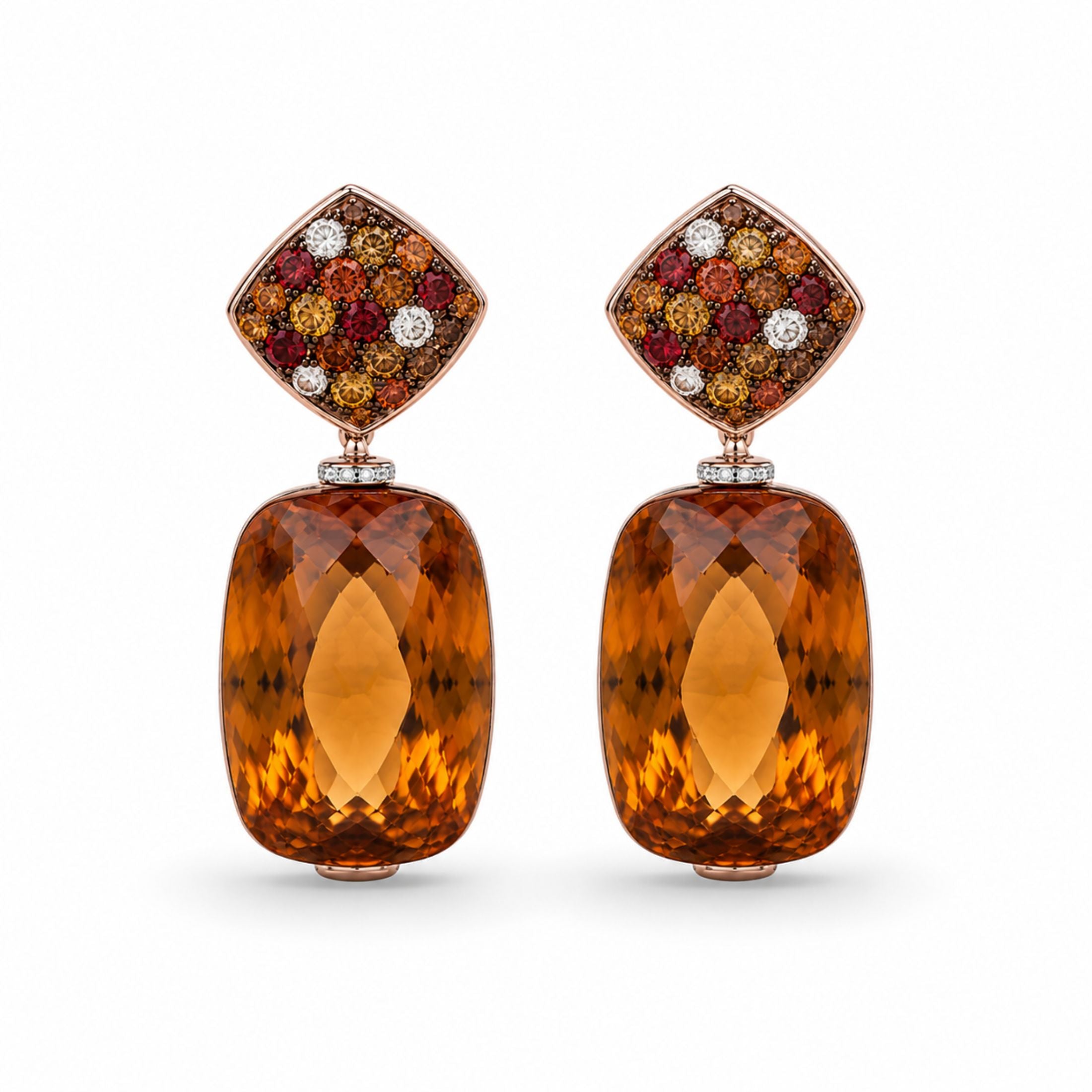 Ambra Venezia 20.62 Carat Diamond Earring in 18K White Gold