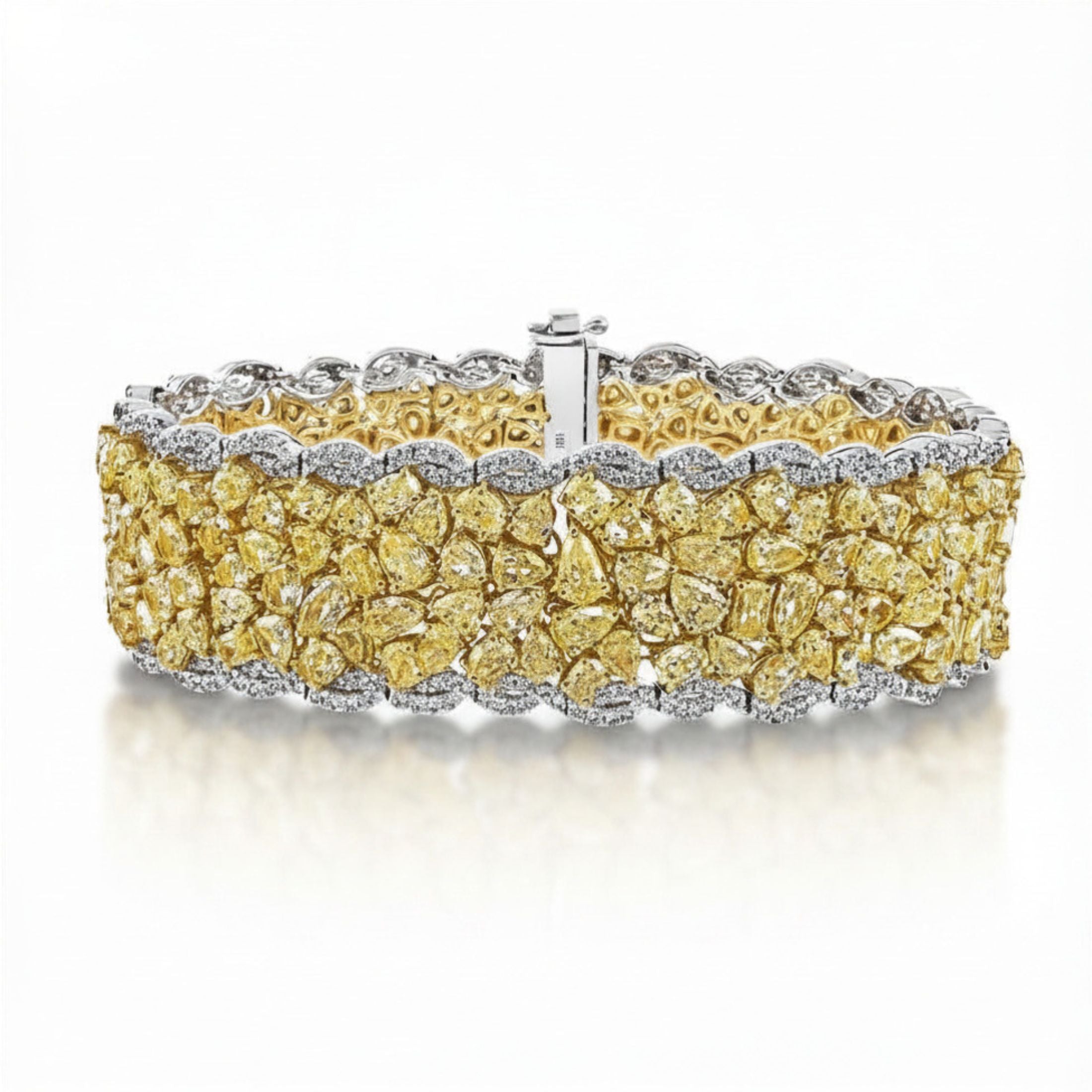 Auric Garden 37.45 Carat Yellow Diamond Bracelet in 18K Gold Leviev Bracelets Bracelets, Leviev Leviev 