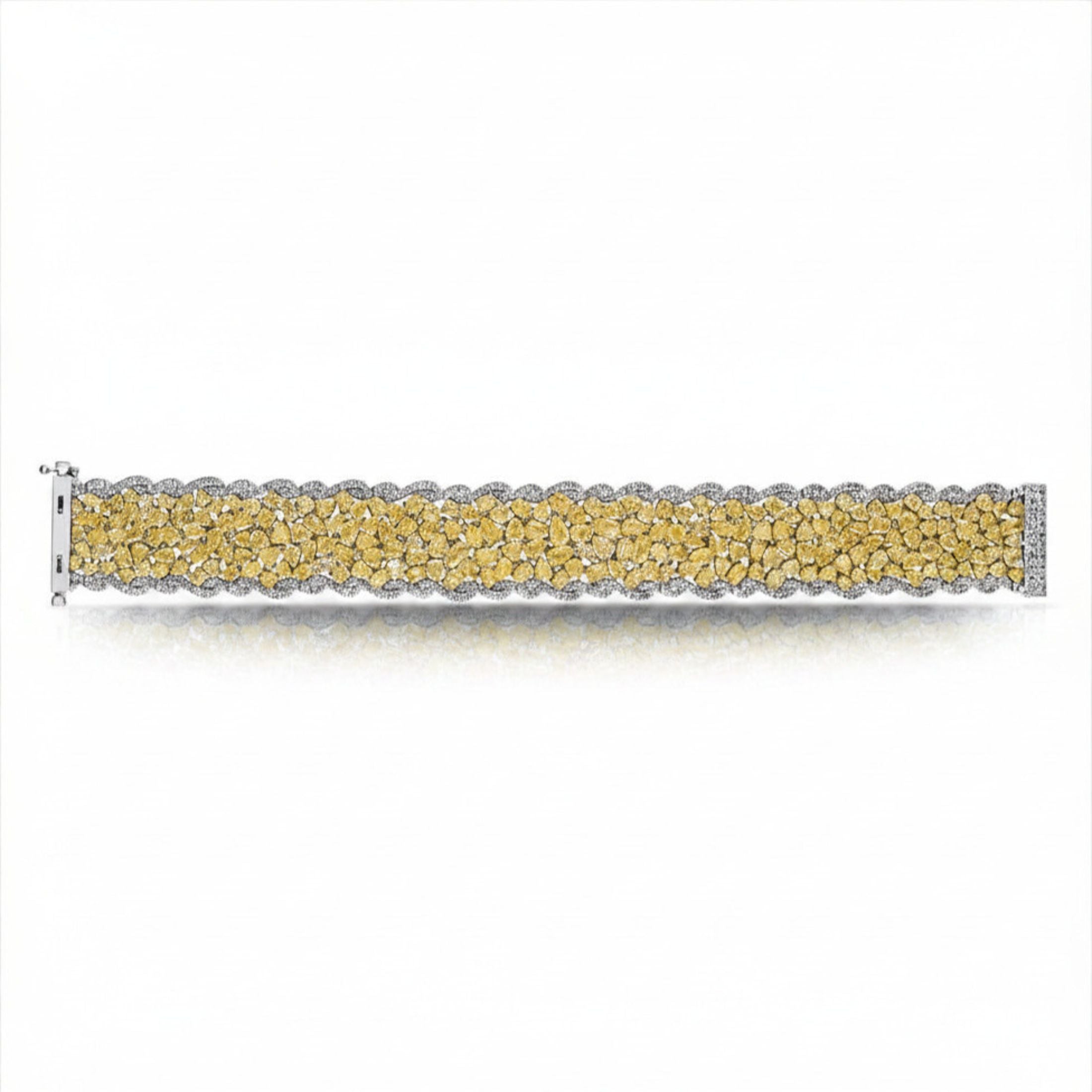 Auric Garden 37.45 Carat Yellow Diamond Bracelet in 18K Gold Leviev Bracelets Bracelets, Leviev Leviev 