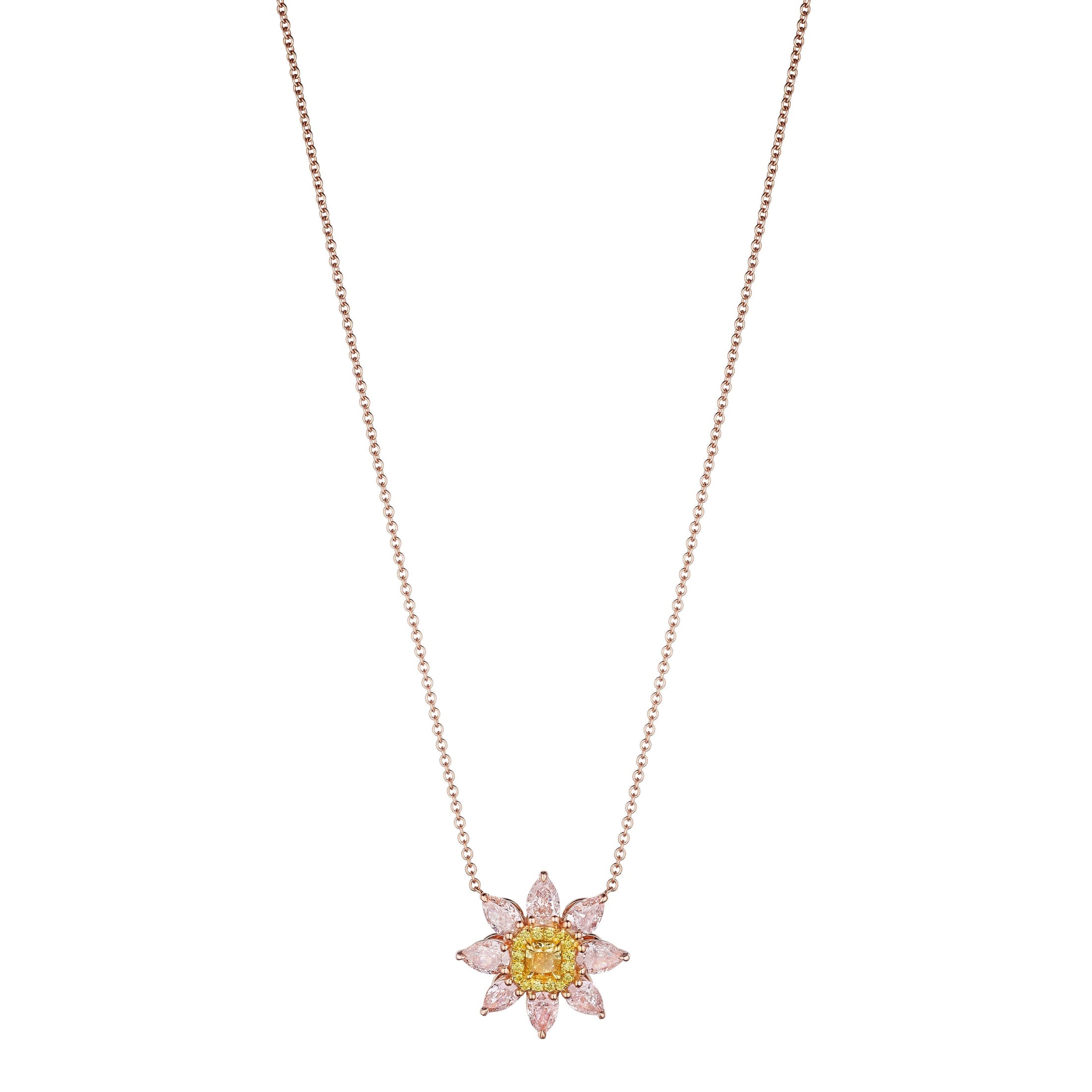 'Aurora Brilliance' 18K Rose Gold Diamond Necklace, 2.59 CT Leviev Necklaces Leviev 