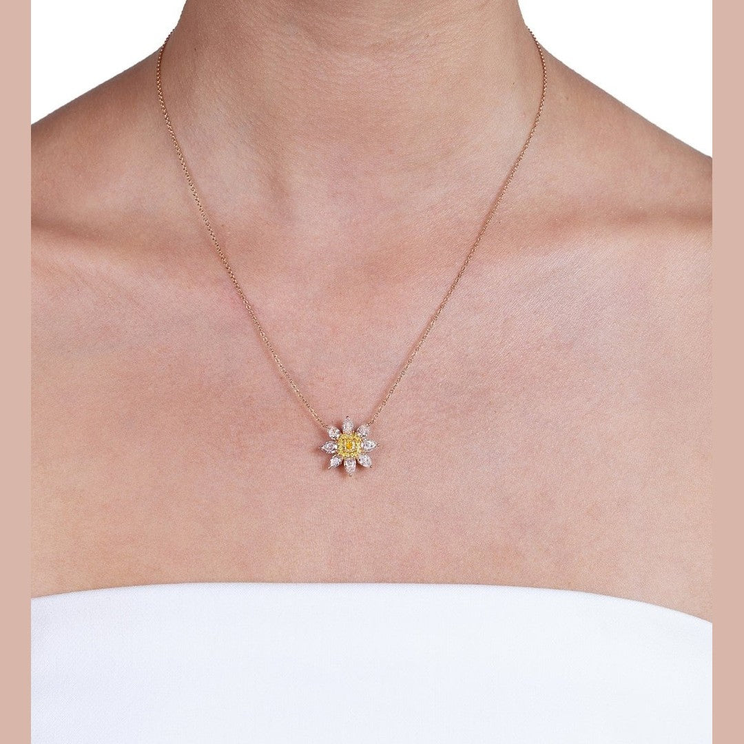 'Aurora Brilliance' 18K Rose Gold Diamond Necklace, 2.59 CT Leviev Necklaces Leviev 