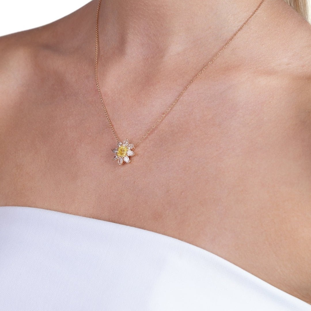 'Aurora Brilliance' 18K Rose Gold Diamond Necklace, 2.59 CT Leviev Necklaces 'Aurora Brilliance' 18K Rose Gold Diamond Necklace, 2.59 CT Leviev Necklaces 