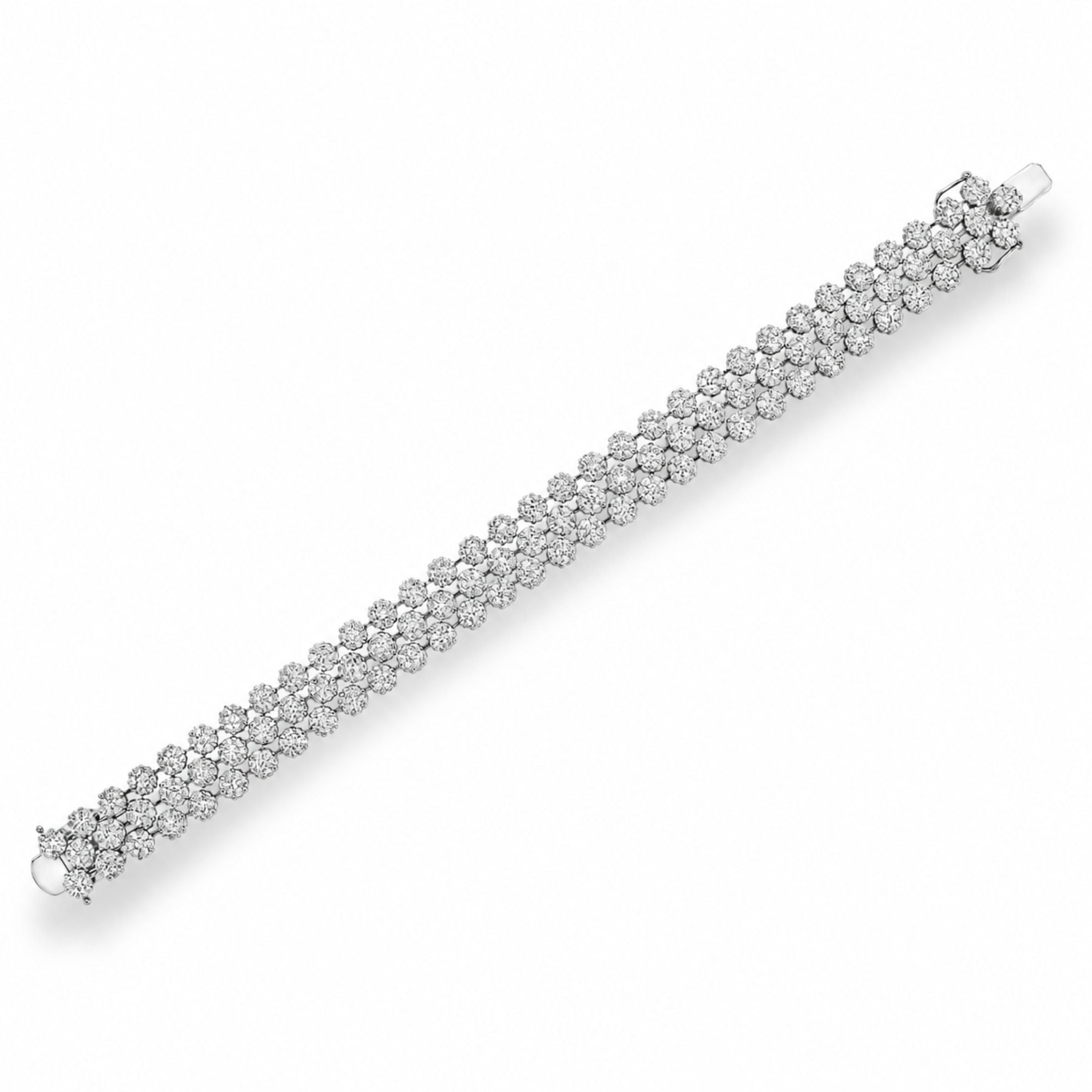 Astraea 9.55 Carat Diamond Bracelet in 18K White Gold