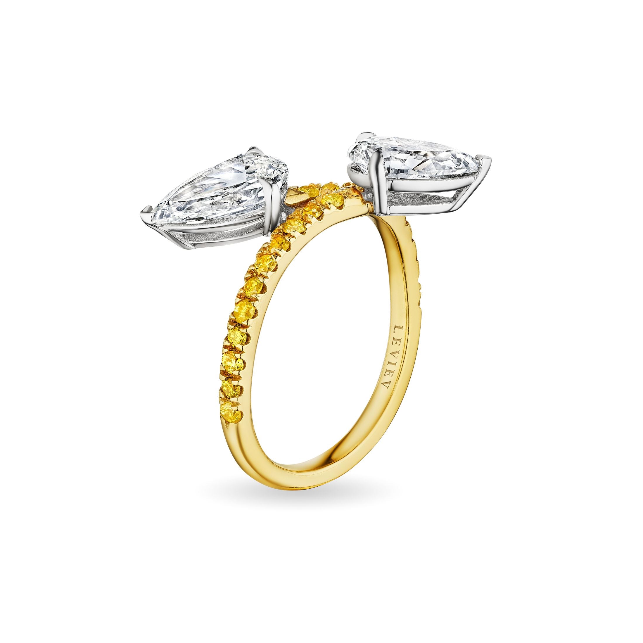 Bacchantes 2.33 Carat Diamond Bypass Ring in 18K Gold Leviev Rings 18K, 18k Gold, 18k Gold Ring, Color Diamond, Colored Diamond, Colored Diamond Ring, Diamond, Diamond Ring, Diamond Stackable Ring, Diamond Statement Ring, Everyday Jewelry, Everyday Luxury Jewelry, Leviev, Leviev Ring, Leviev Signature, Luxury Diamond Ring, Luxury Ring, Natural Diamonds, Rings, Round Diamond, Solitaire, Solitaire Ring, Statement Ring, Vivid Yellow, Vivid Yellow Diamond, Women's Jewelry, Women's Ring, Yellow, Yell