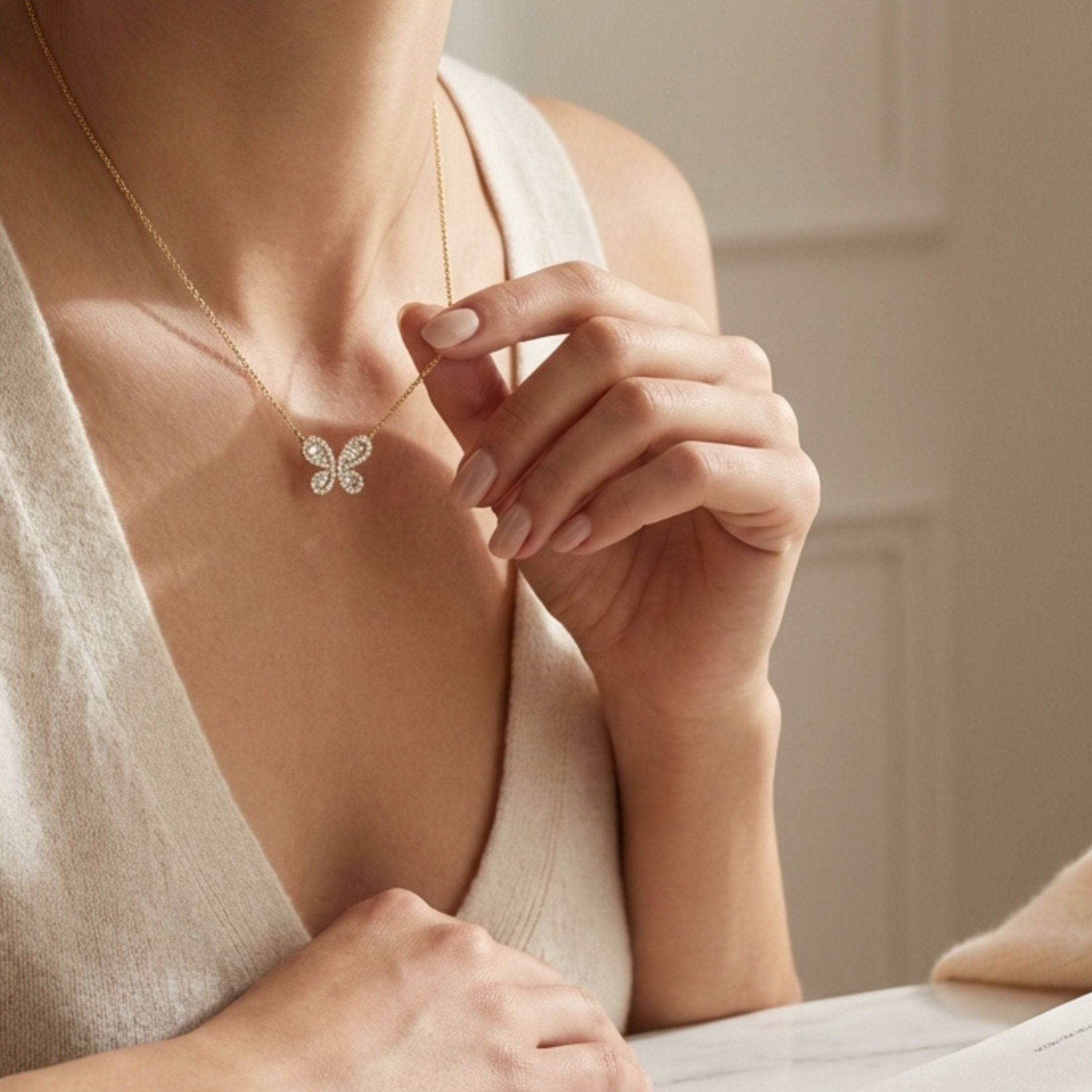 Baguette Diamond Butterfly Necklace in 18K Gold Leviev Necklaces 18k Gold, 18k Gold Necklace, 18k White Gold, 18K White Gold Necklace, Butterfly, Butterfly Jewelry, Butterfly Necklace, Butterfly Pendant, Everyday Necklace, Leviev, Leviev Necklace, Luxury Butterfly Necklace, Meaningful Jewelry Gift, Natural Baguette, Necklaces, Pendant Necklace, Round Diamond, White Gold & Diamond, White Gold & Diamond Necklace, Women's Jewelry, Women's Necklace, Yellow Gold, Yellow Gold & Diamond, Yellow Gold Ne