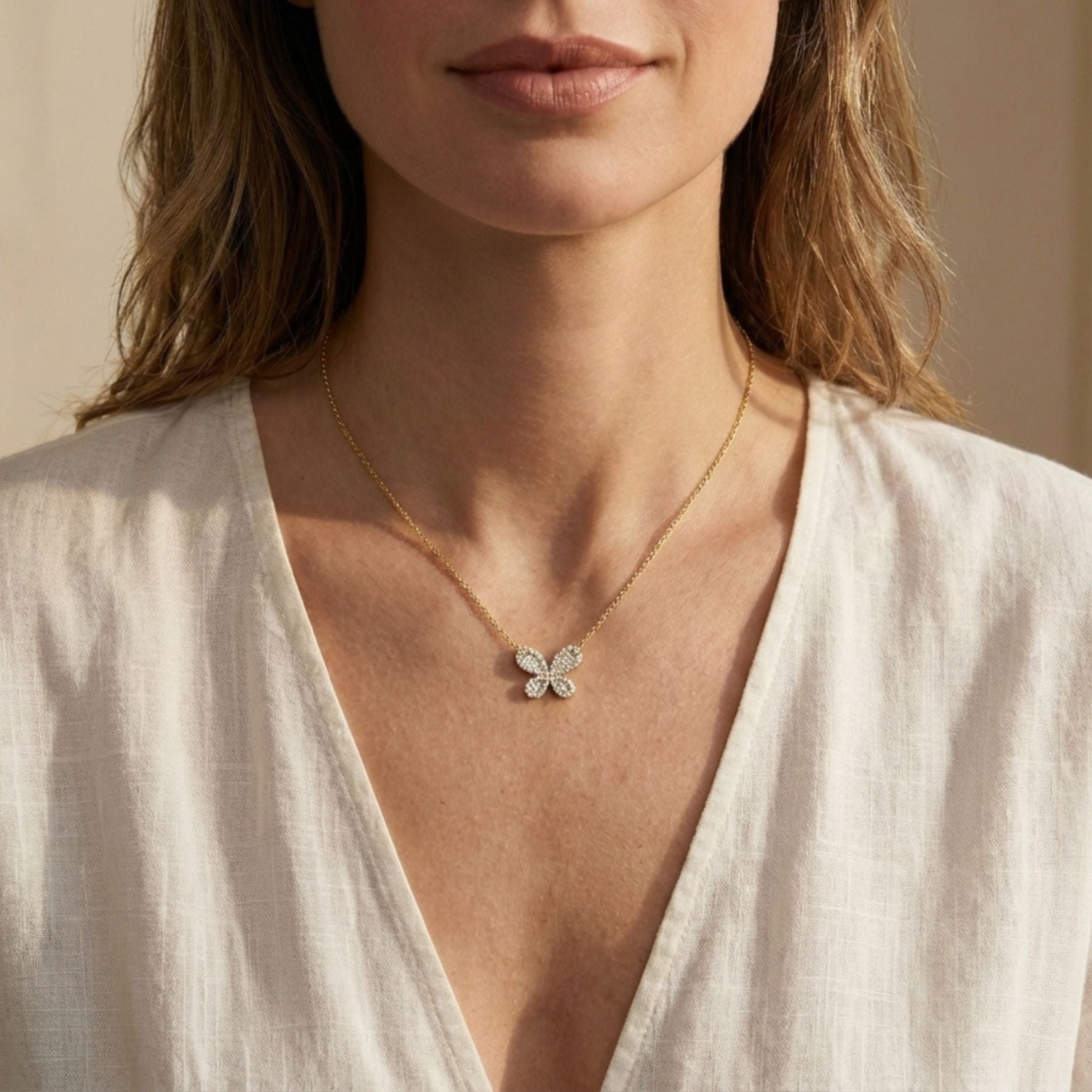 Baguette Diamond Butterfly Necklace in 18K Gold Leviev Necklaces 18k Gold, 18k Gold Necklace, 18k White Gold, 18K White Gold Necklace, Butterfly, Butterfly Jewelry, Butterfly Necklace, Butterfly Pendant, Everyday Necklace, Leviev, Leviev Necklace, Luxury Butterfly Necklace, Meaningful Jewelry Gift, Natural Baguette, Necklaces, Pendant Necklace, Round Diamond, White Gold & Diamond, White Gold & Diamond Necklace, Women's Jewelry, Women's Necklace, Yellow Gold, Yellow Gold & Diamond, Yellow Gold Ne