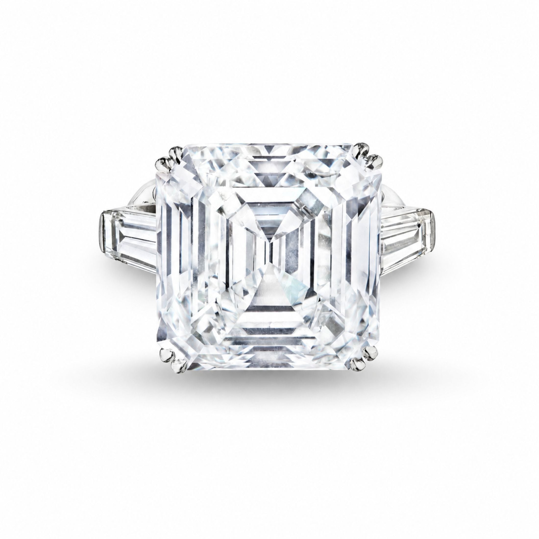 Bellamy 23.40 Carat Asscher Cut Diamond Ring in Platinum