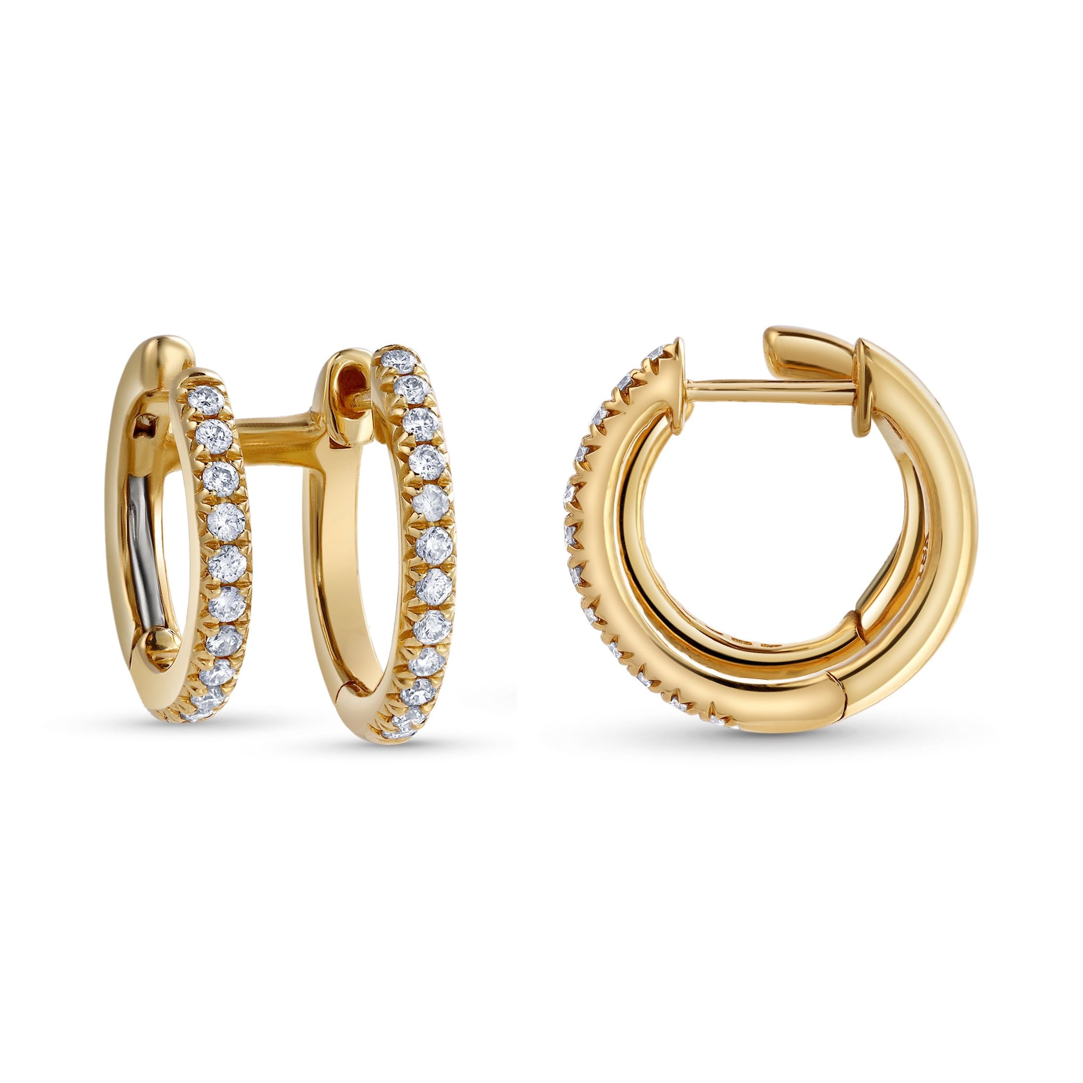 Bonded Hoop Earring in 18K Gold Leviev Earrings Earrings, Leviev, Leviev Earrings, Leviev Signature Leviev 