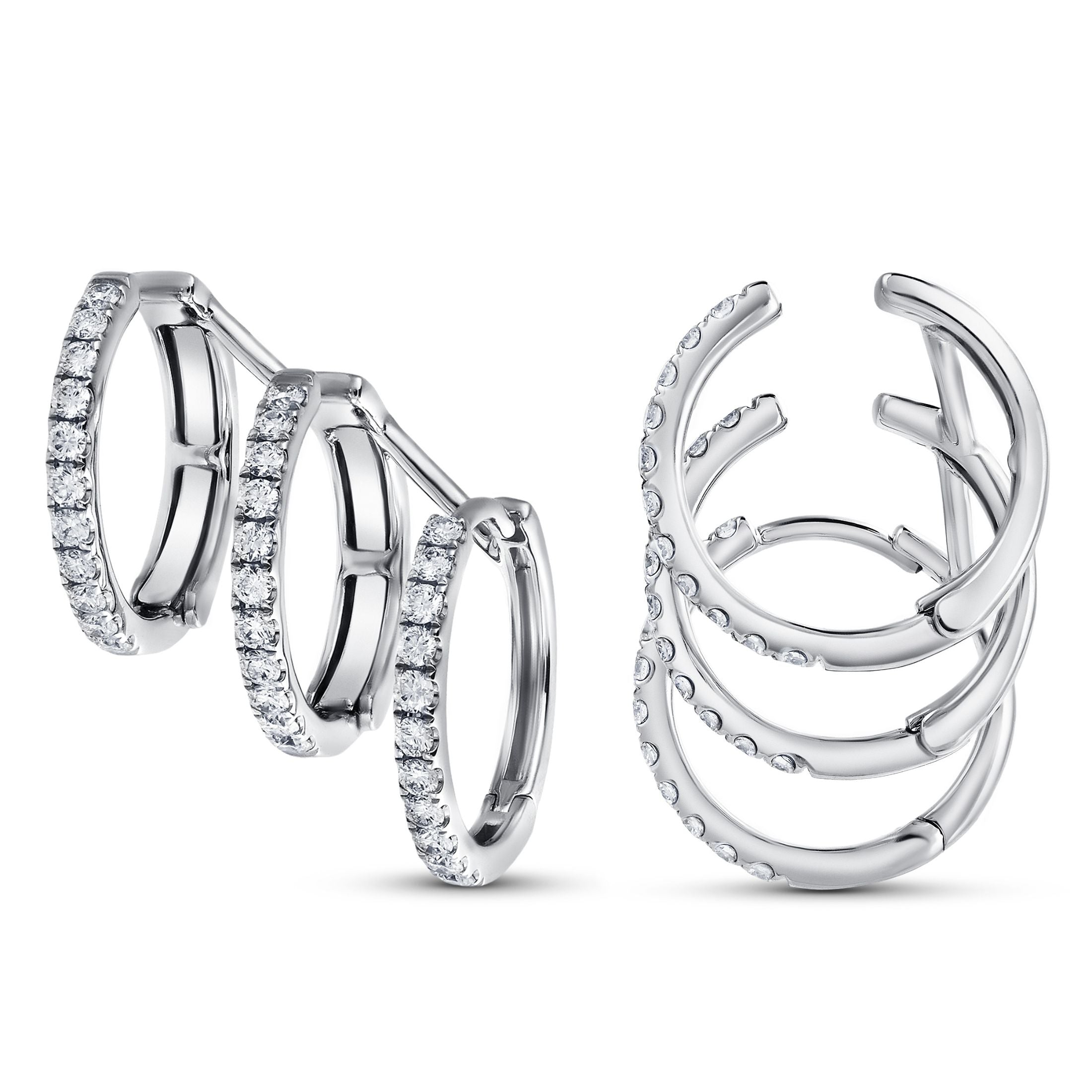 Bonded Triple Hoop Earring in 18K Gold Leviev Earrings Earrings, Leviev, Leviev Earrings, Leviev Signature Leviev 