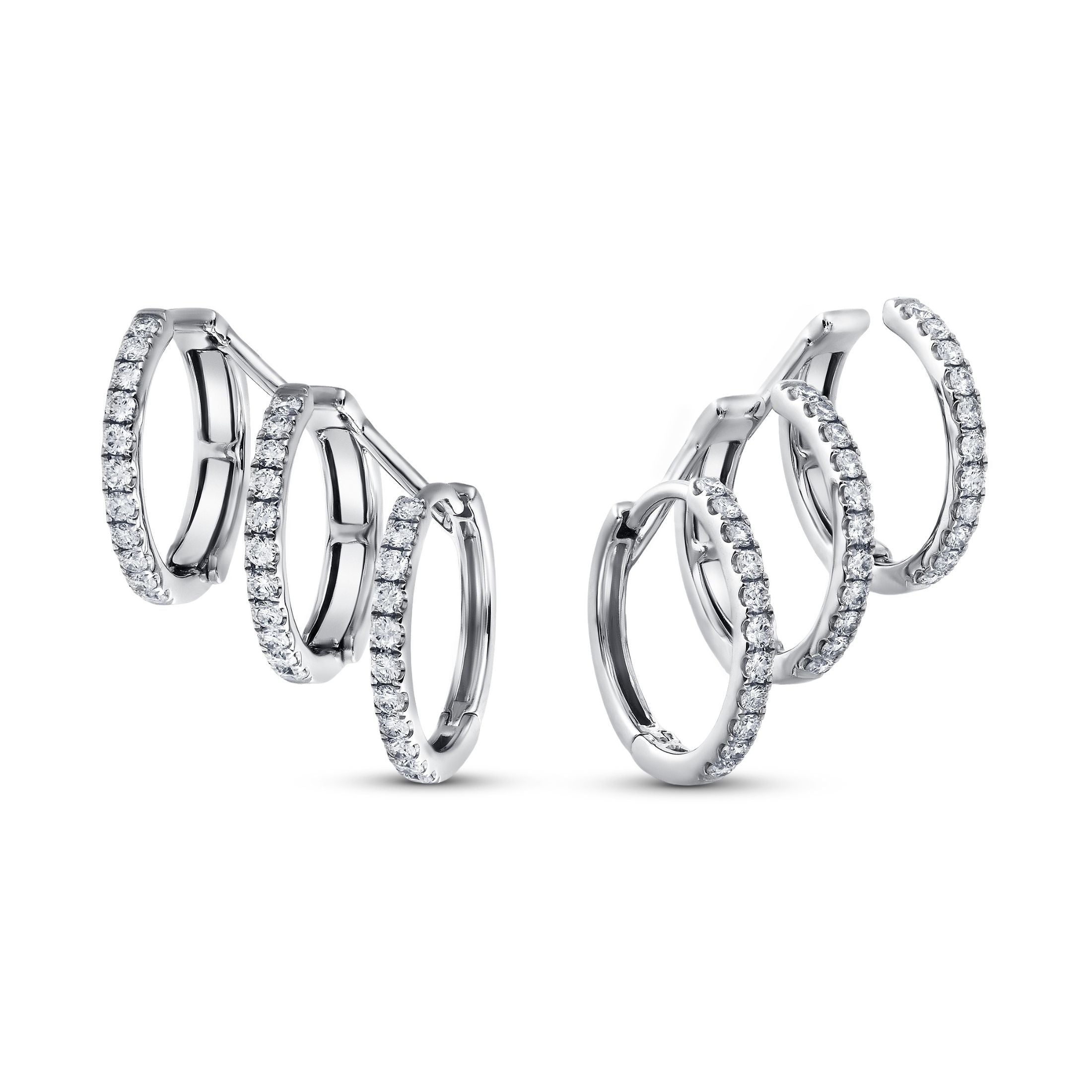 Bonded Triple Hoop Earring in 18K Gold Leviev Earrings Earrings, Leviev, Leviev Earrings, Leviev Signature Leviev 