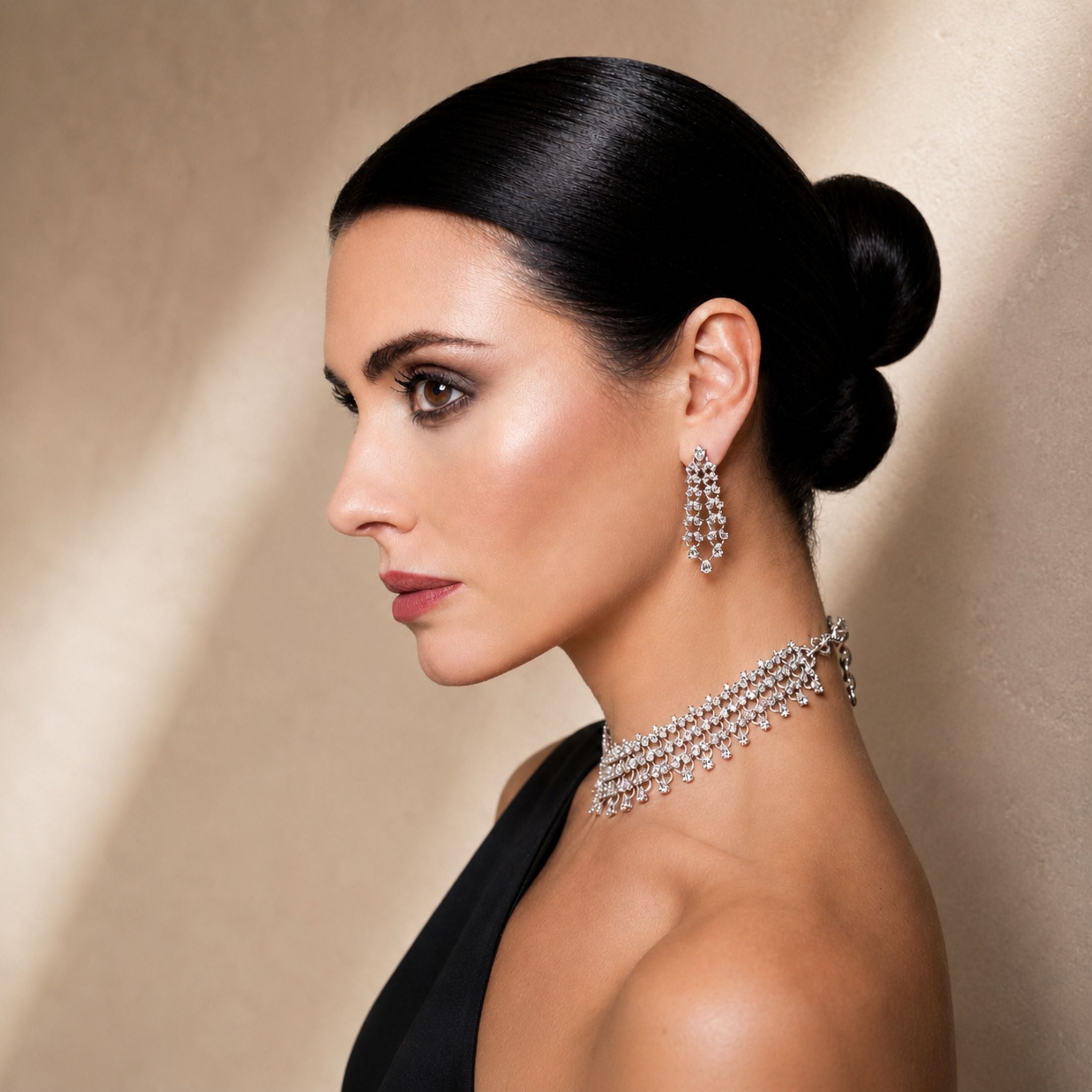 Carmen 55.48 Carat Diamond Necklace in 18K White Gold