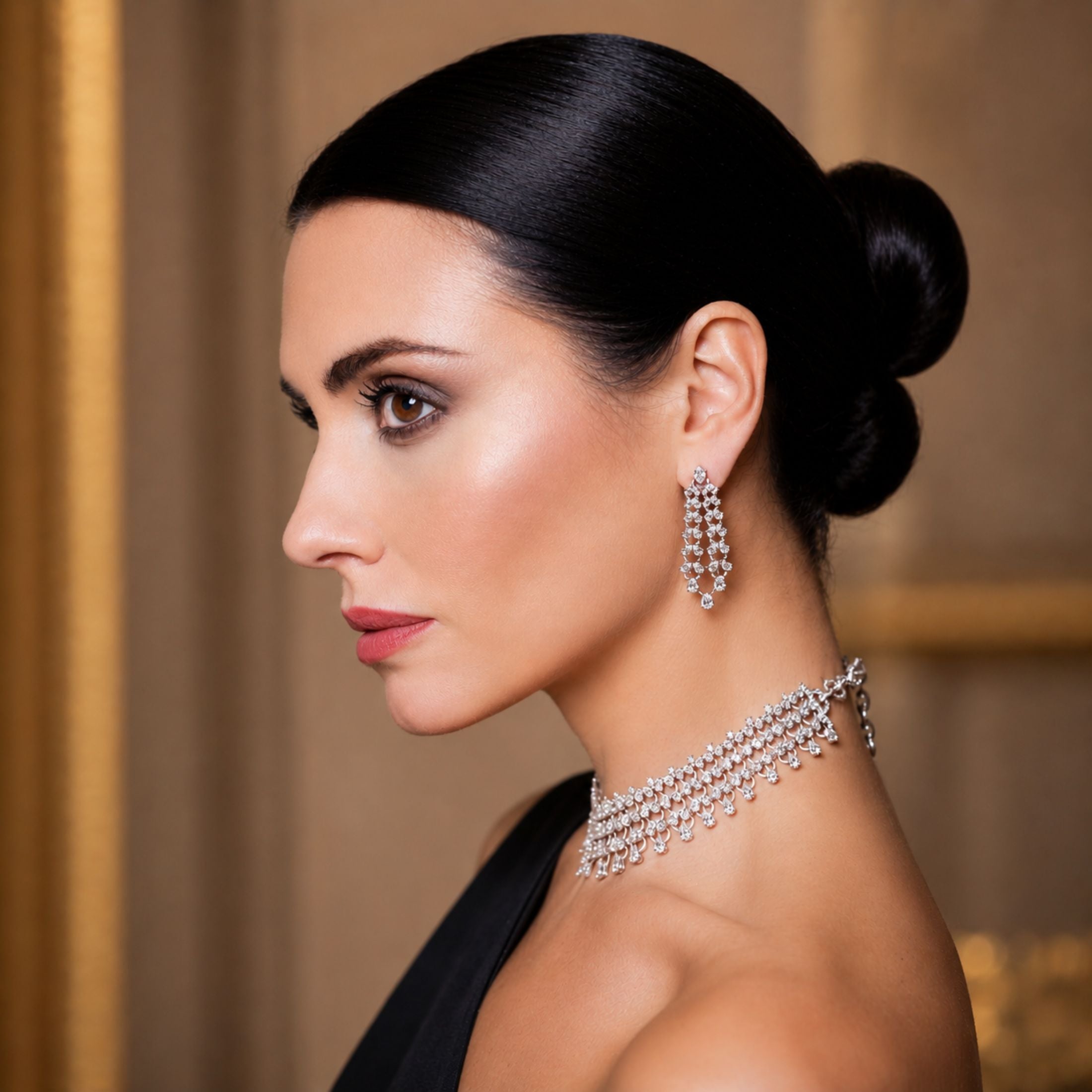 Carmen 55.48 Carat Diamond Necklace in 18K White Gold