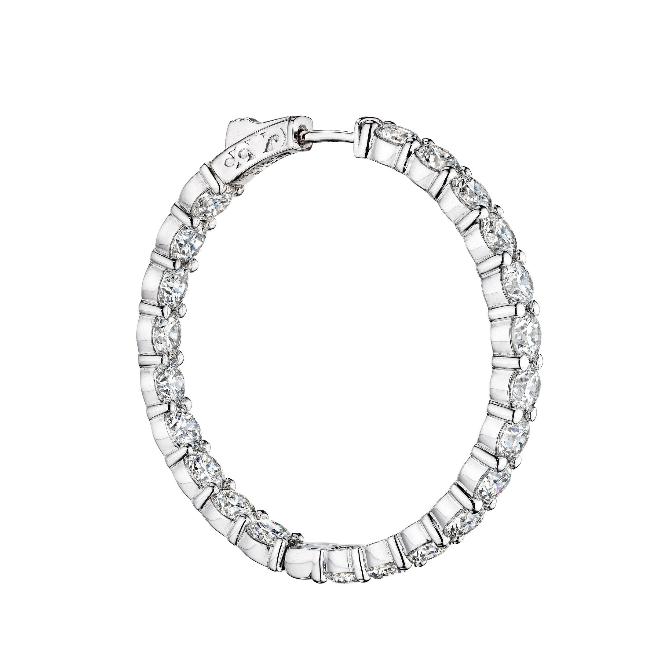'Celestial Orbit' Round Diamond Hoop Earrings, 16 CT Leviev Earrings Earrings Leviev 