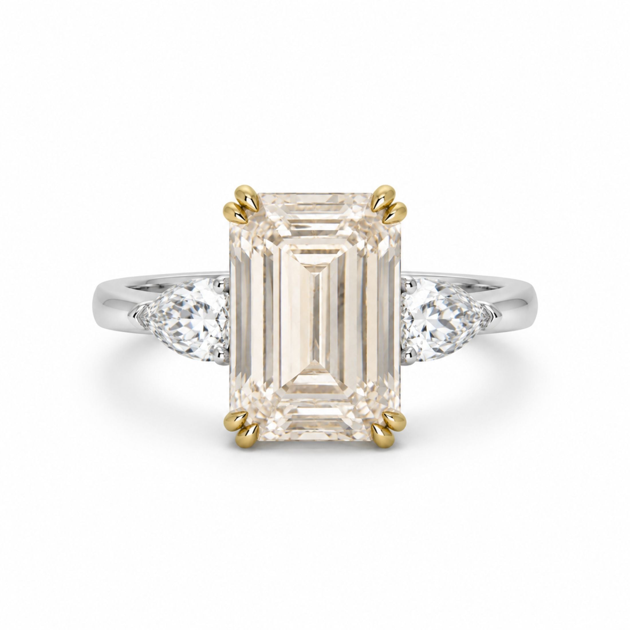 Certosa 22.36 Carat Emerald Cut Diamond Ring in 18K White Gold
