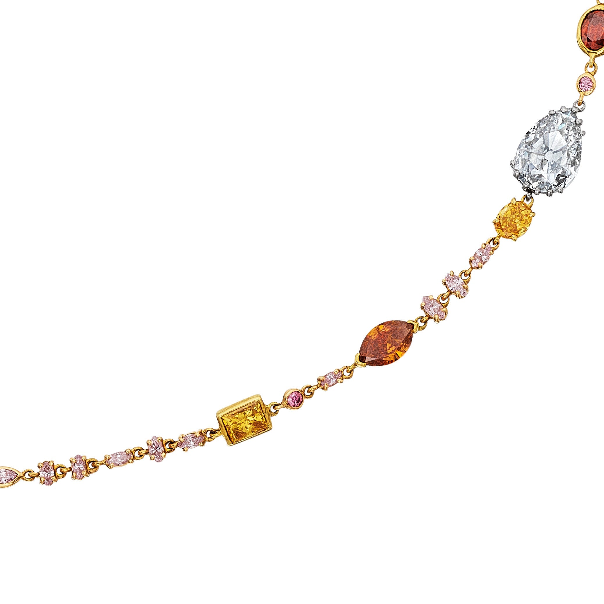 Color Tapestry 48.03 Carat Diamond Necklace in 18K Rose Gold Leviev Necklaces 18K, 18K Rose Gold, 18K Rose Gold Necklace, Chain Necklace, Color Diamond, Colored Diamond, Colored Diamond Necklace, Diamond Necklace, Fine Jewelry, High Jewelry, Leviev, Leviev Necklace, Necklaces, Women's Jewelry, Women's Necklace Leviev 