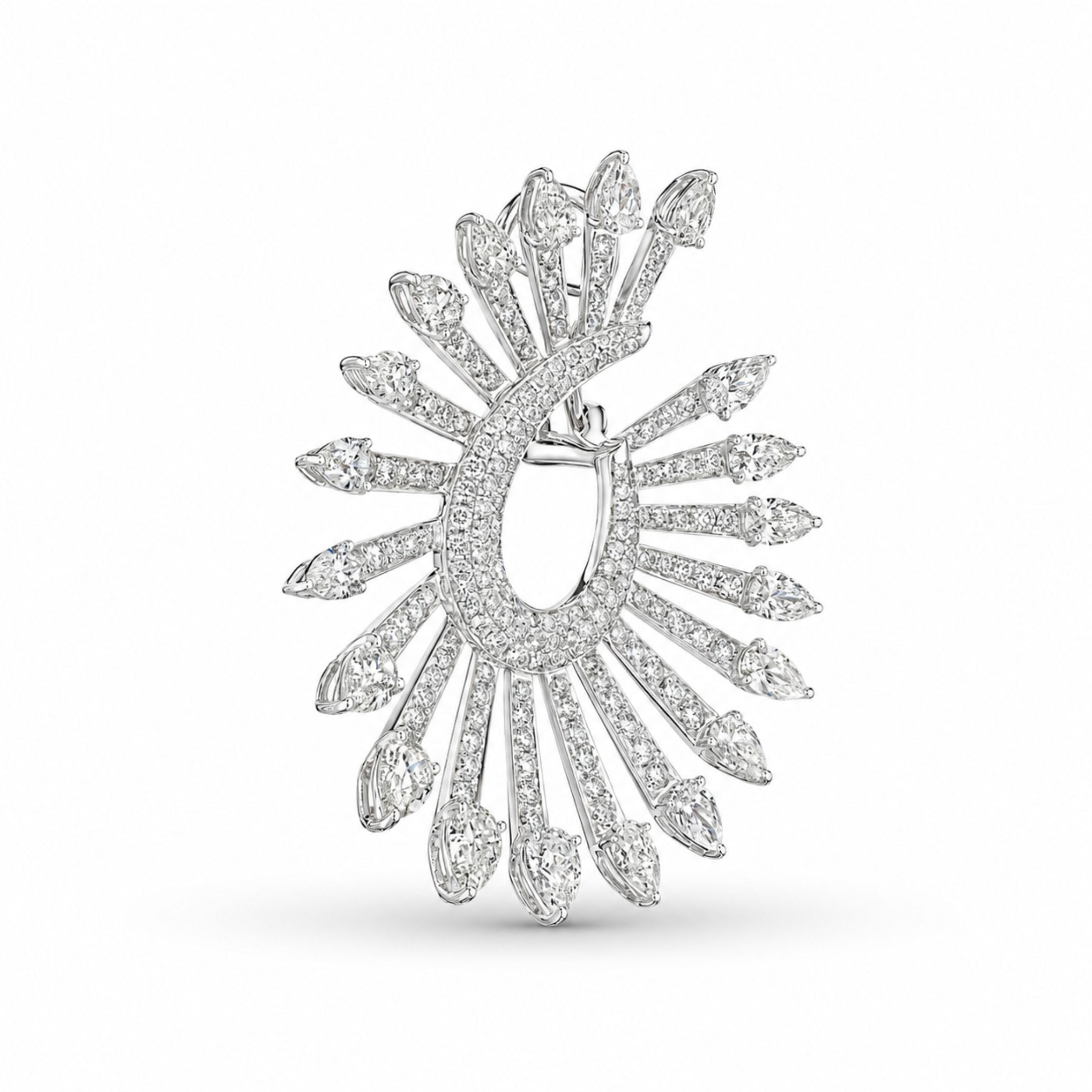 Crownflare 11.03 Carat Diamond Earrings in 18K White Gold
