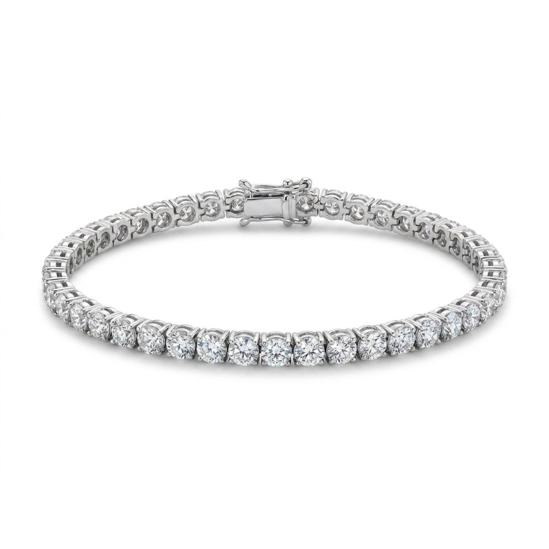 Crum 8.35 carat diamond tennis bracelet in 14K white gold with four-prong settings