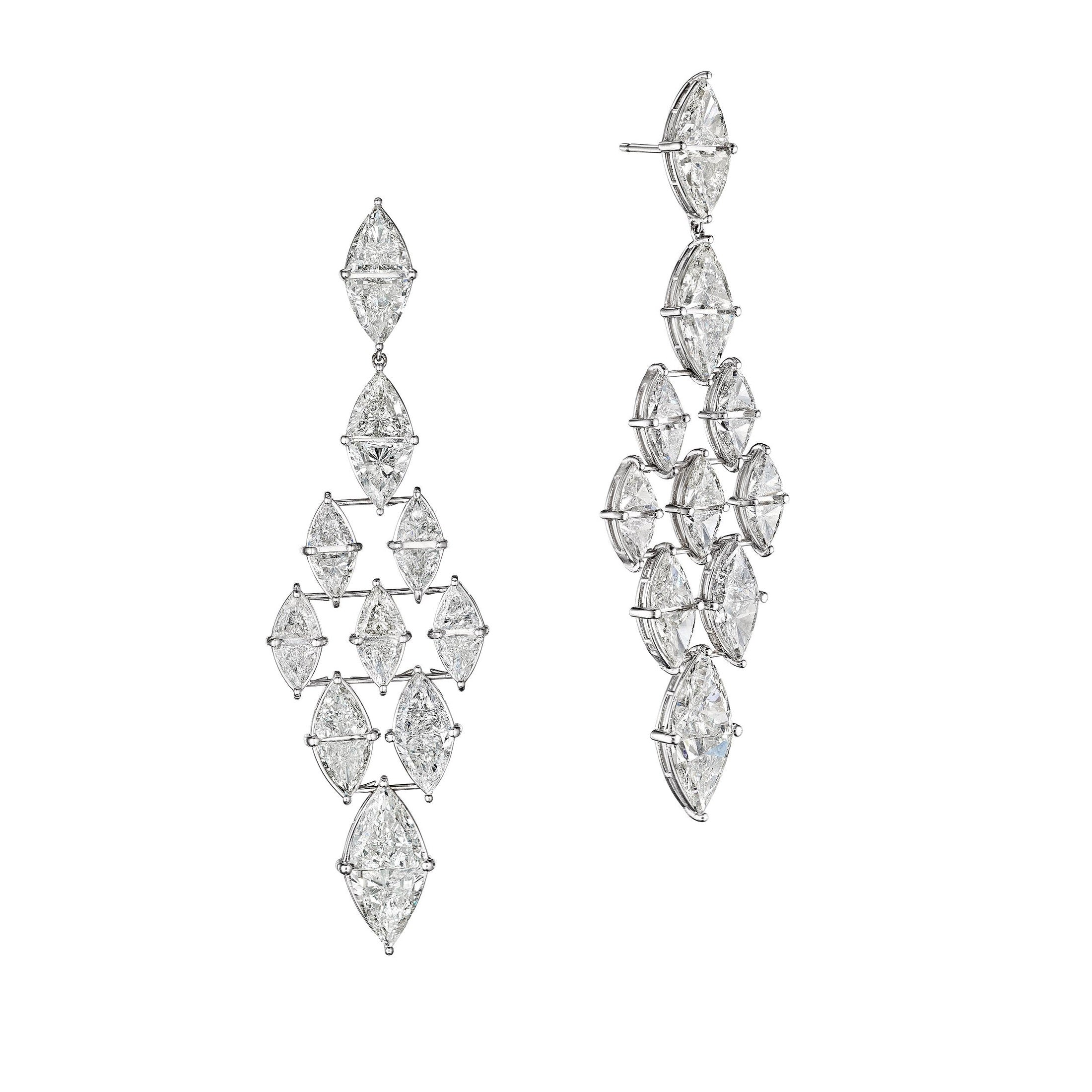 'Crystal Diamond Drop' Marquise-Cut Diamond Earrings, 24 CT Leviev Earrings Earrings 'Crystal Diamond Drop' Marquise-Cut Diamond Earrings, 24 CT Leviev Earrings Earrings