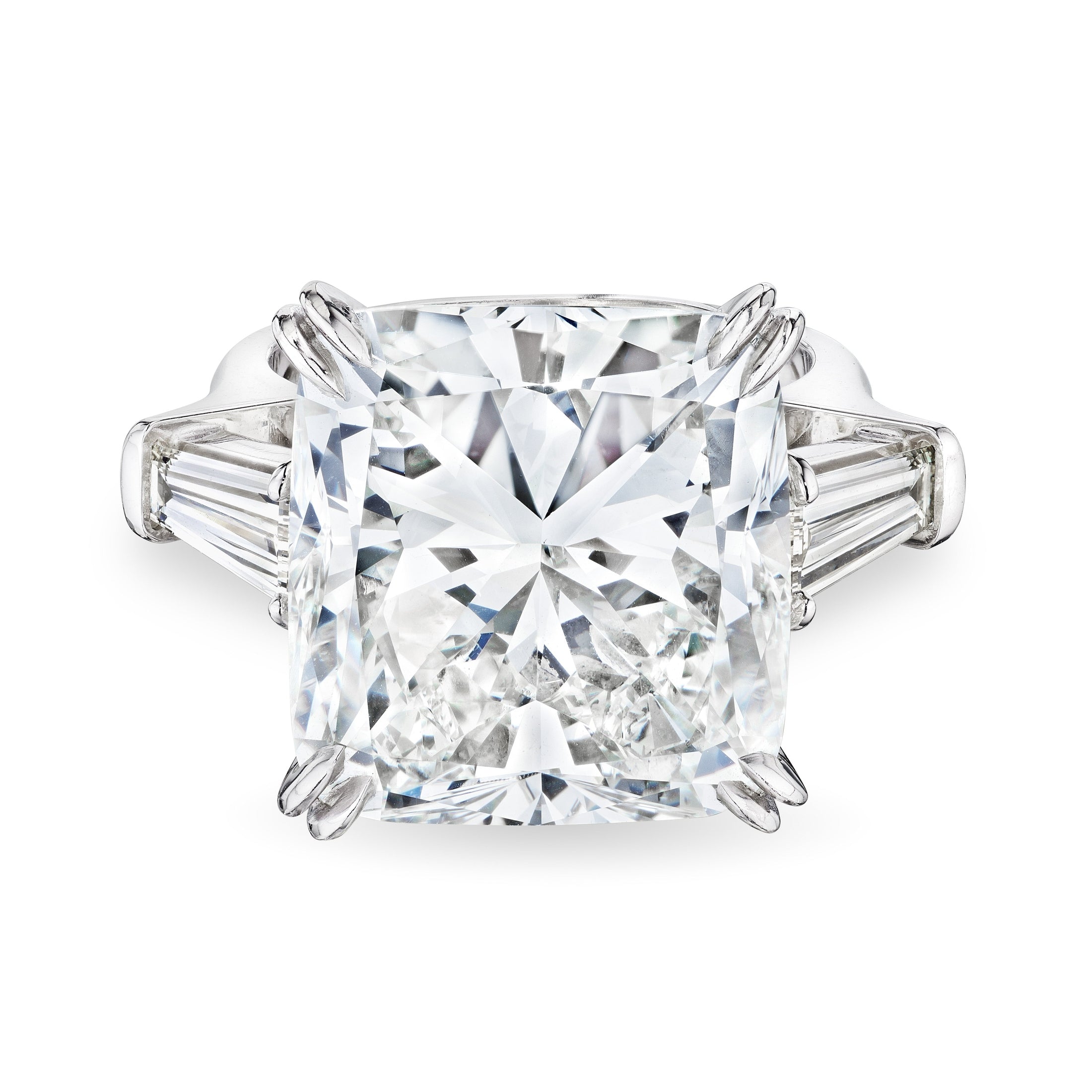 Cushion Cut Diamond Ring, 17 CT Leviev Earrings High Jewelry Leviev 