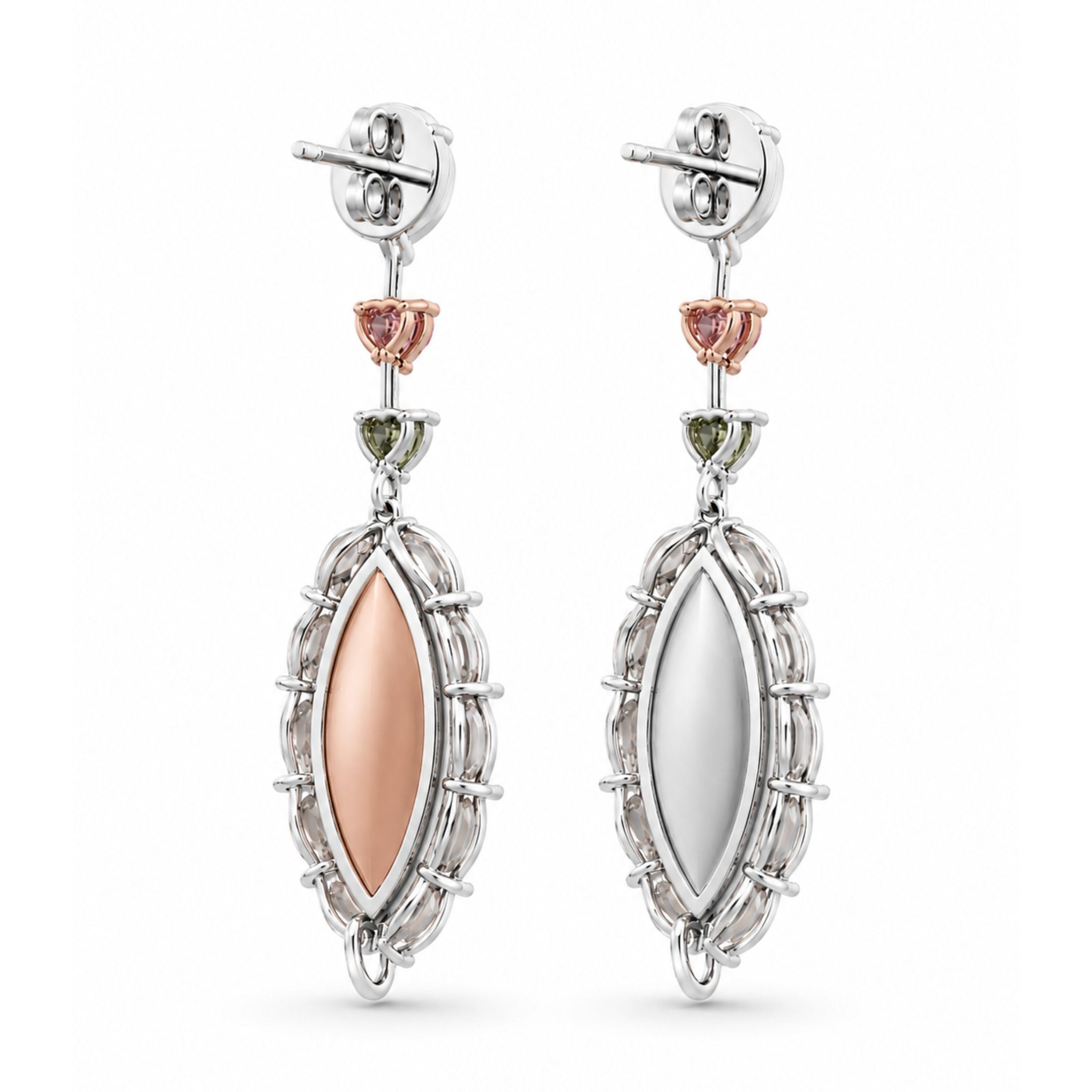 Giardini Sospesi 6.24 Carat Diamond Drop Earrings in 18K White Gold