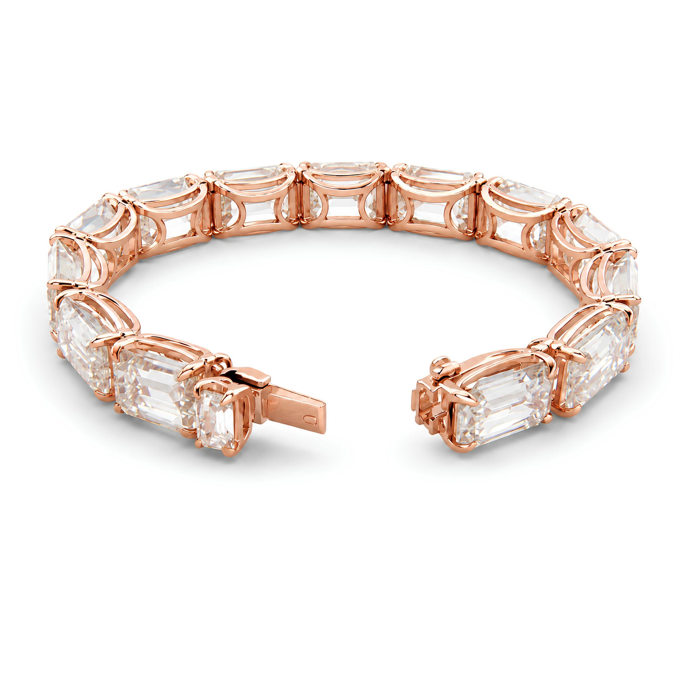 Riflesso 74.40 Carat Diamond Tennis Bracelet  in 18K Rose Gold