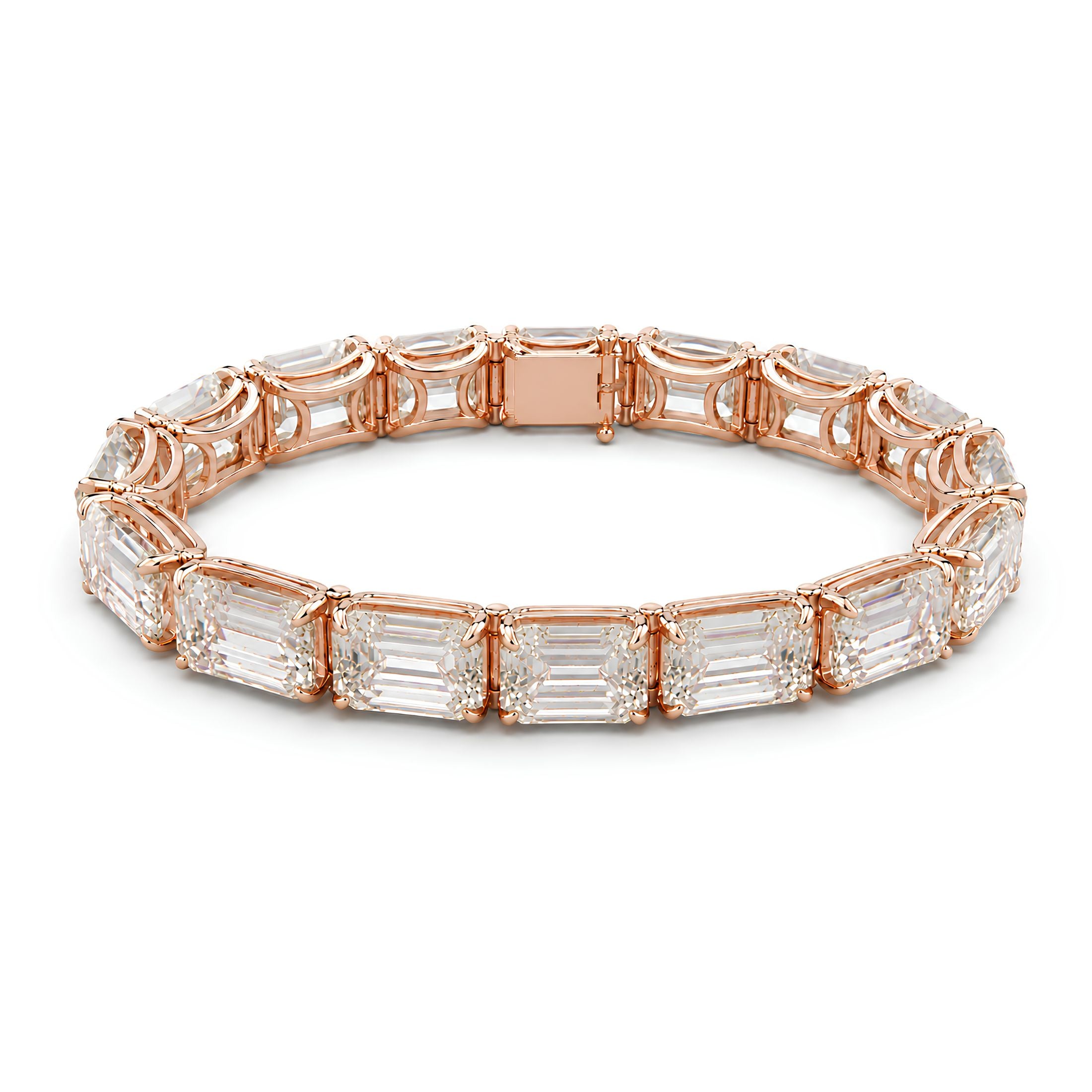 Riflesso 74.40 Carat Diamond Tennis Bracelet  in 18K Rose Gold