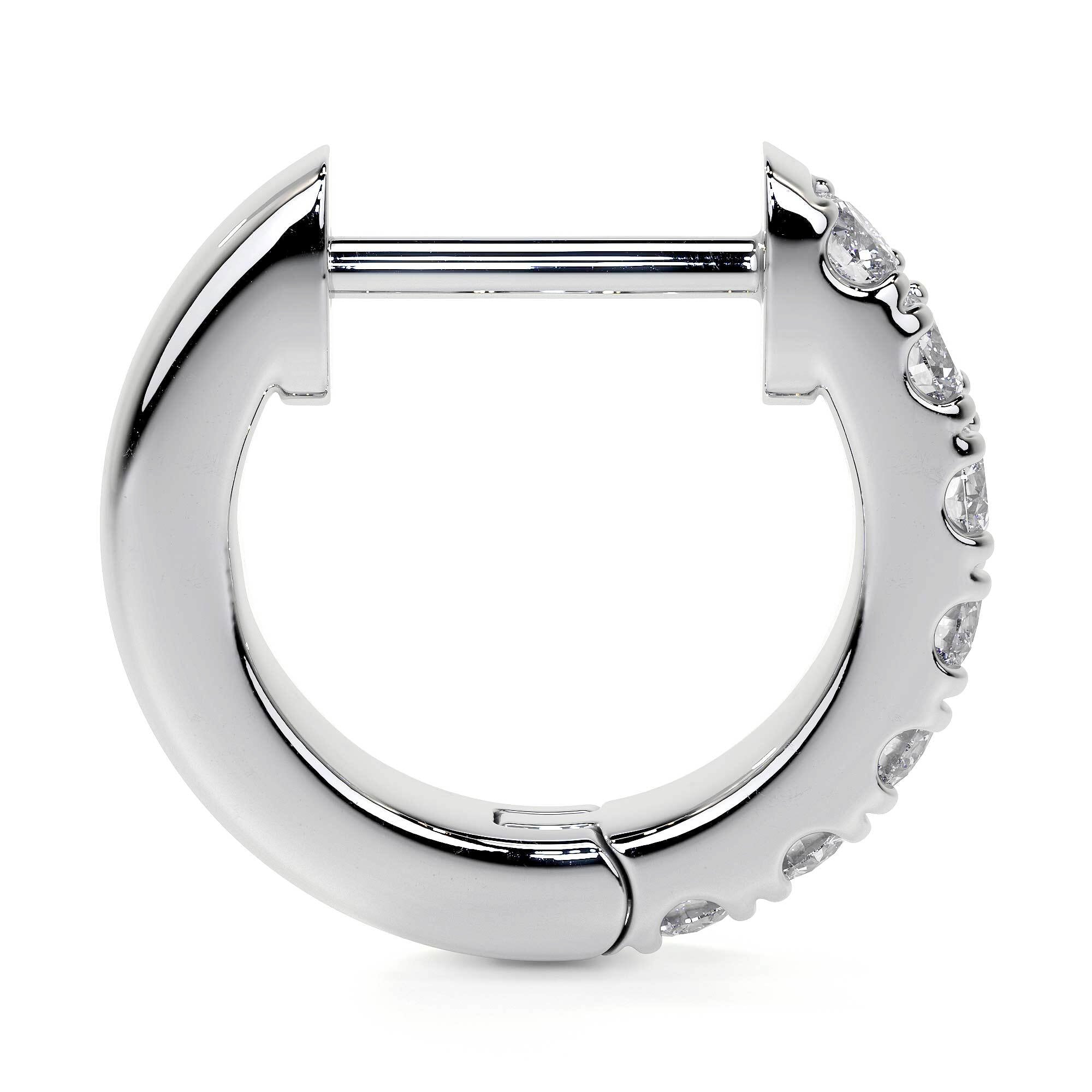Diamond Hoop Earrings, 10MM, 0.24ct Leviev Earrings 18k White Gold, 18k White Gold Earrings, Hoop, Leviev, Leviev Earrings, Leviev Signature, Natural Diamond, Natural Diamond Earrings, Natural Diamonds, White Gold, White Gold & Diamond, White Gold & Diamond Earrings, White Gold Earrings, Women's Earrings, Women's Jewelry Leviev 