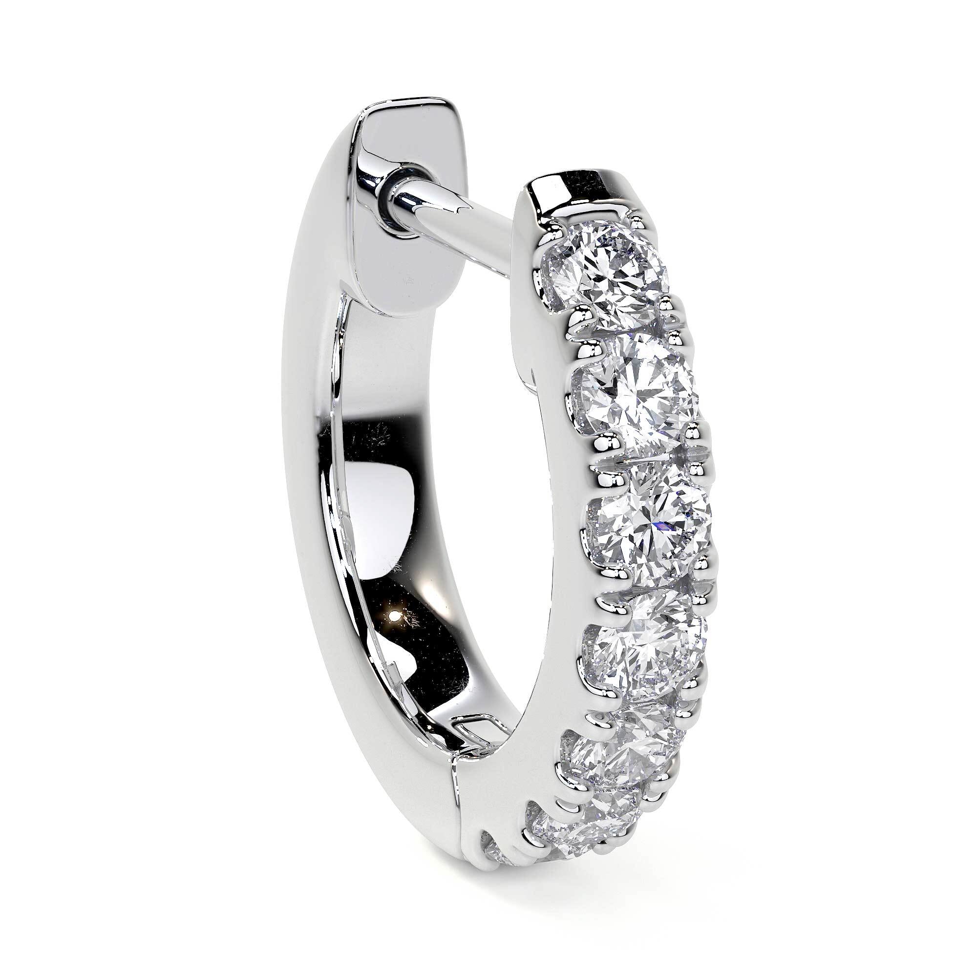 Diamond Hoop Earrings, 10MM, 0.24ct Leviev Earrings 18k White Gold, 18k White Gold Earrings, Hoop, Leviev, Leviev Earrings, Leviev Signature, Natural Diamond, Natural Diamond Earrings, Natural Diamonds, White Gold, White Gold & Diamond, White Gold & Diamond Earrings, White Gold Earrings, Women's Earrings, Women's Jewelry Leviev 