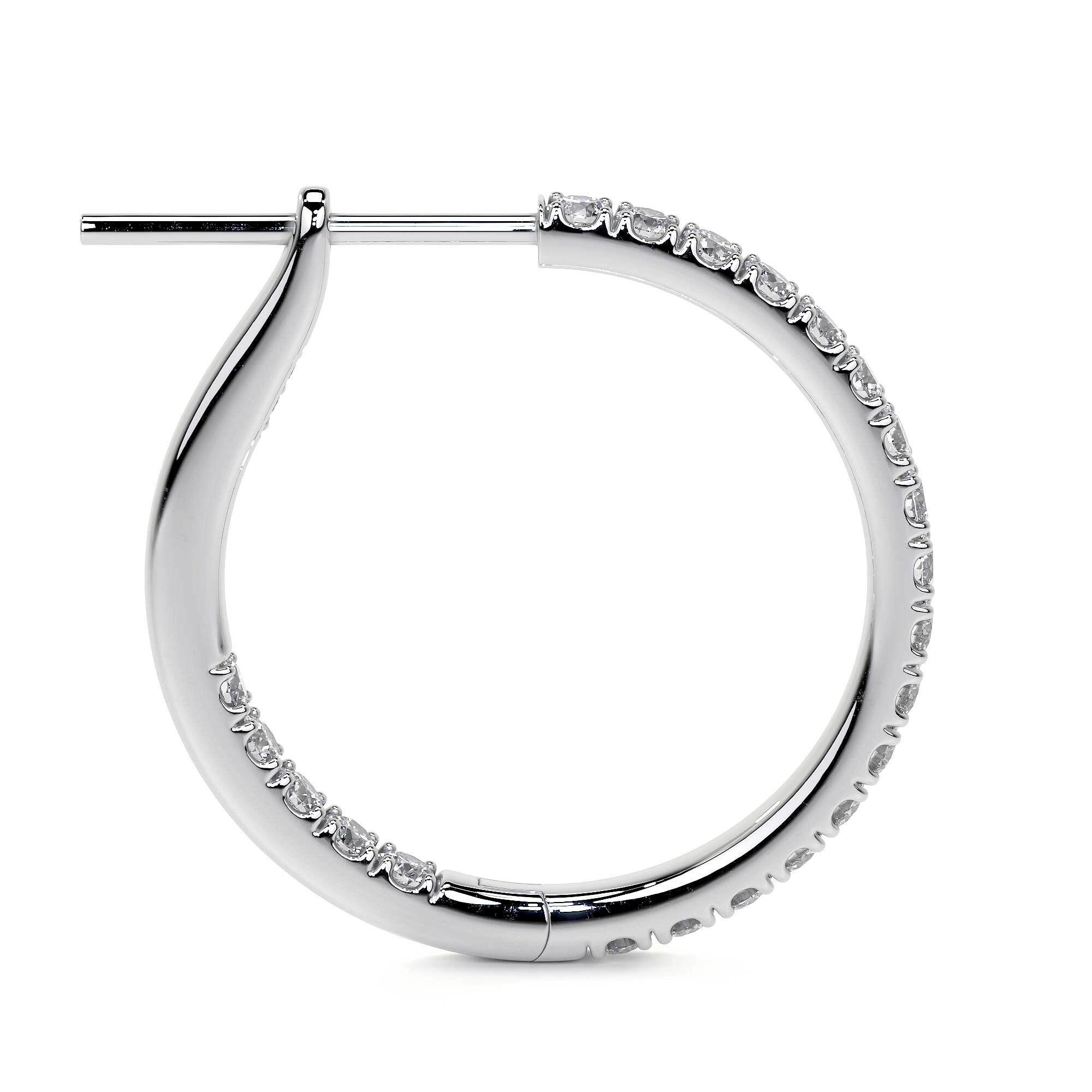 Diamond Hoop Earrings, 19MM, 0.59ct Leviev Earrings Leviev Signature Leviev 