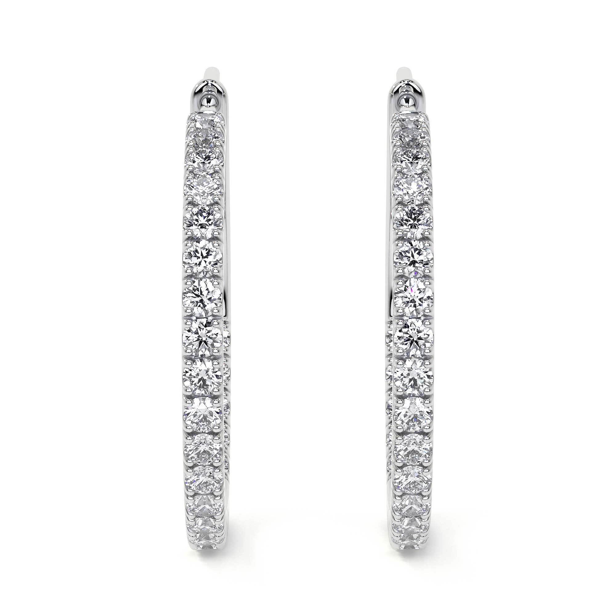 Diamond Hoop Earrings, 19MM, 0.59ct Leviev Earrings Leviev Signature Leviev 