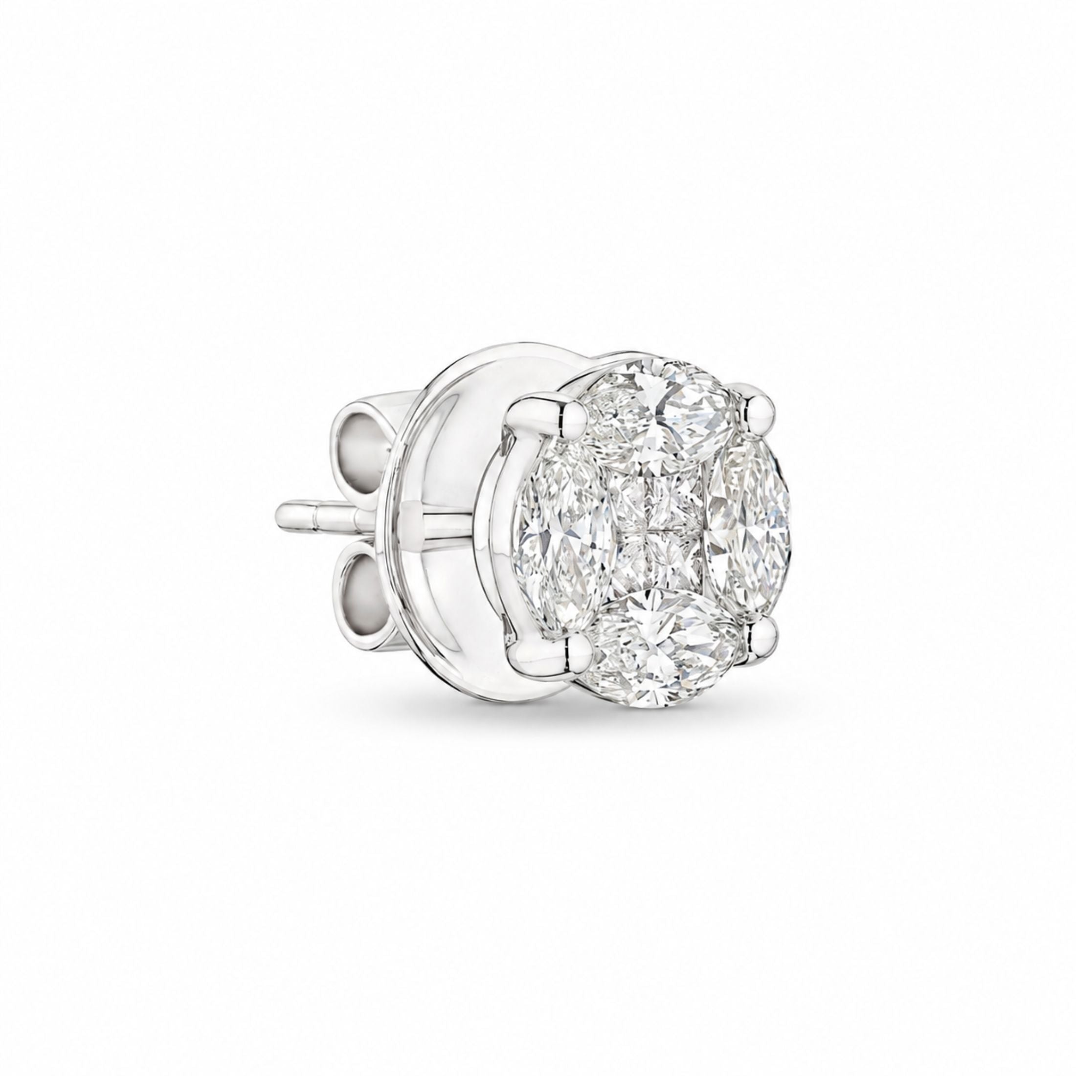 Auburn 1.71 Carat Diamond Stud Earrings in 18K Gold