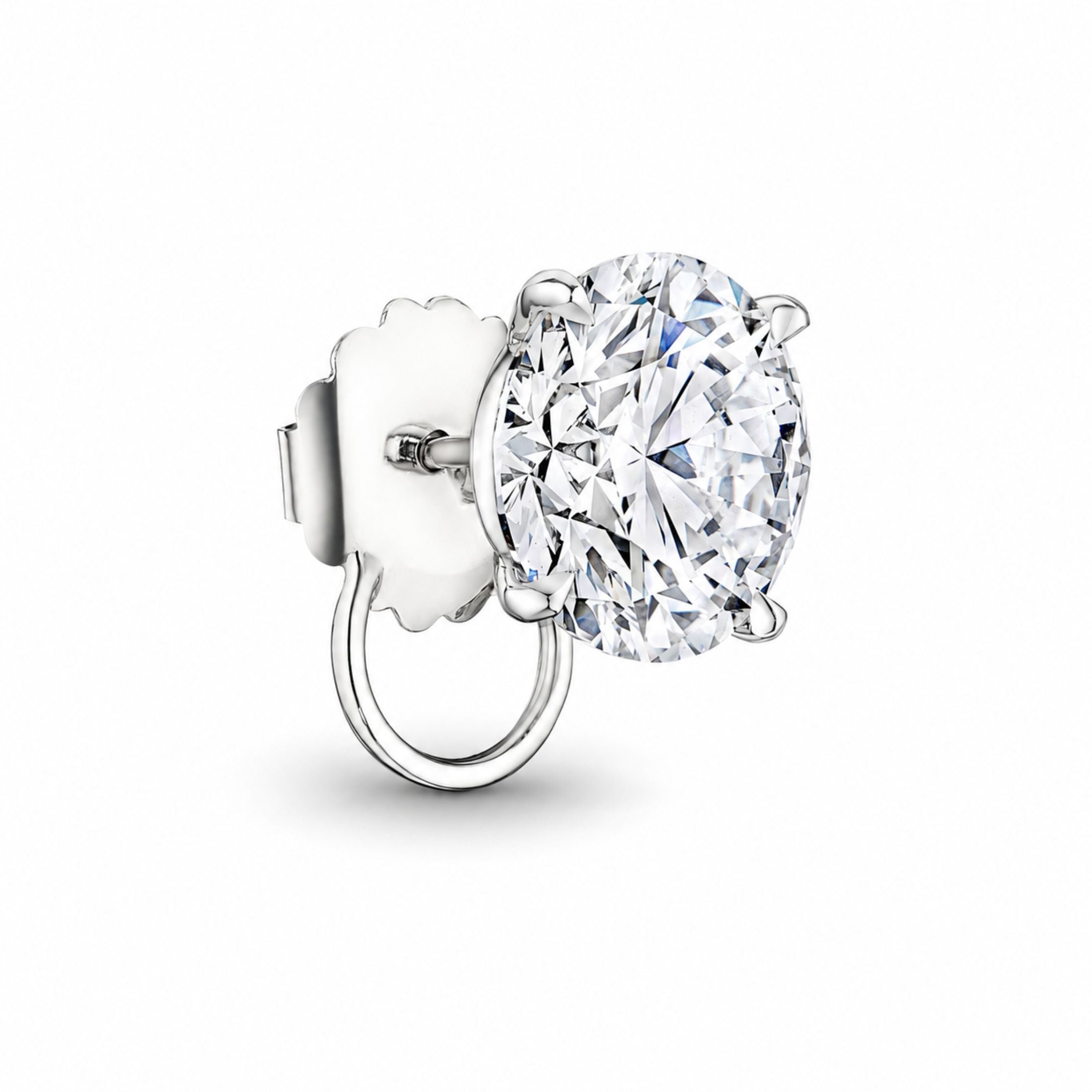 Livia 12.20 Carat Diamond Stud Earring in Platinum