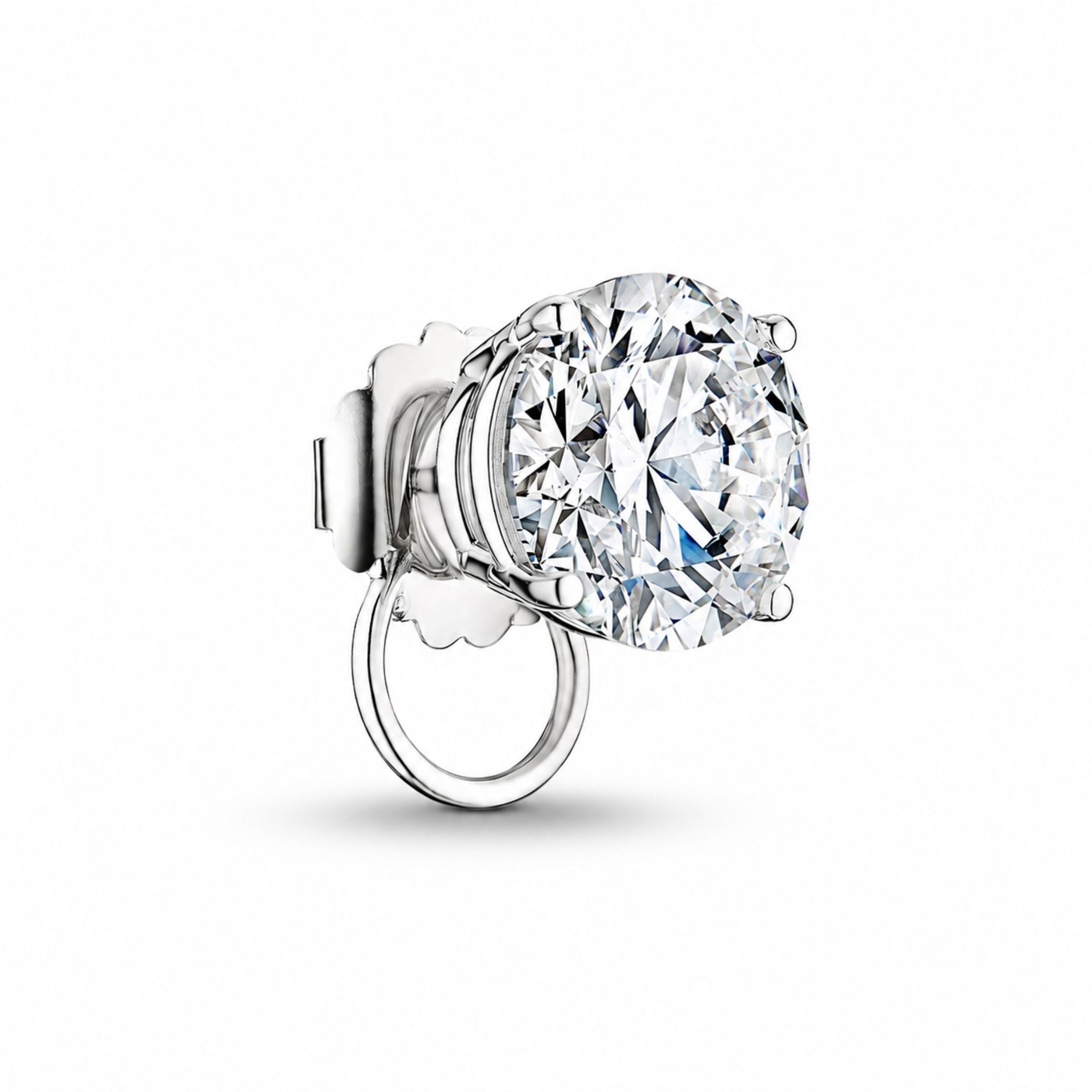Colonna 10.10 Carat Diamond Stud Earrings in 14K White Gold