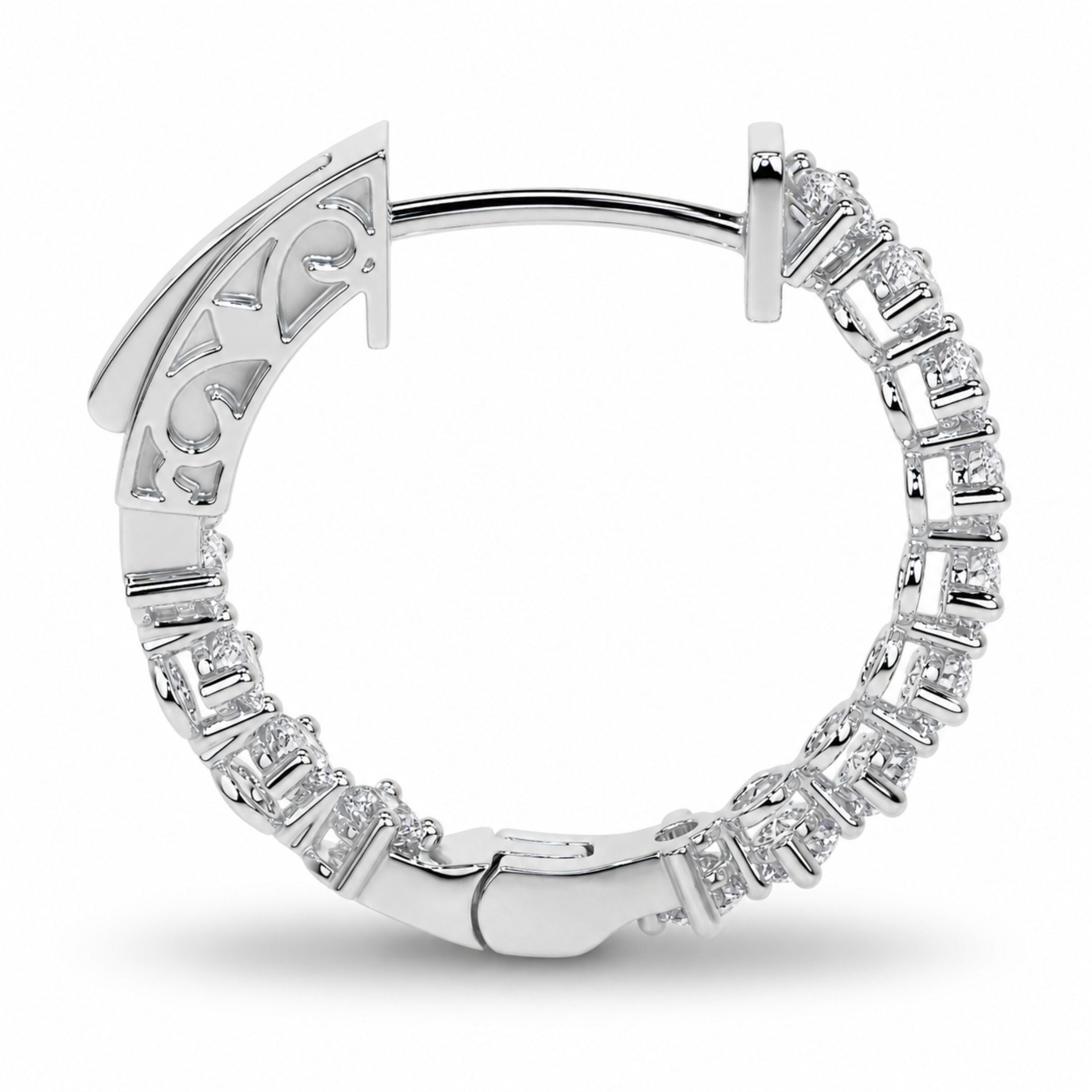 Galadria 1.0 Carat Diamond Hoop Earrings in 18K Gold