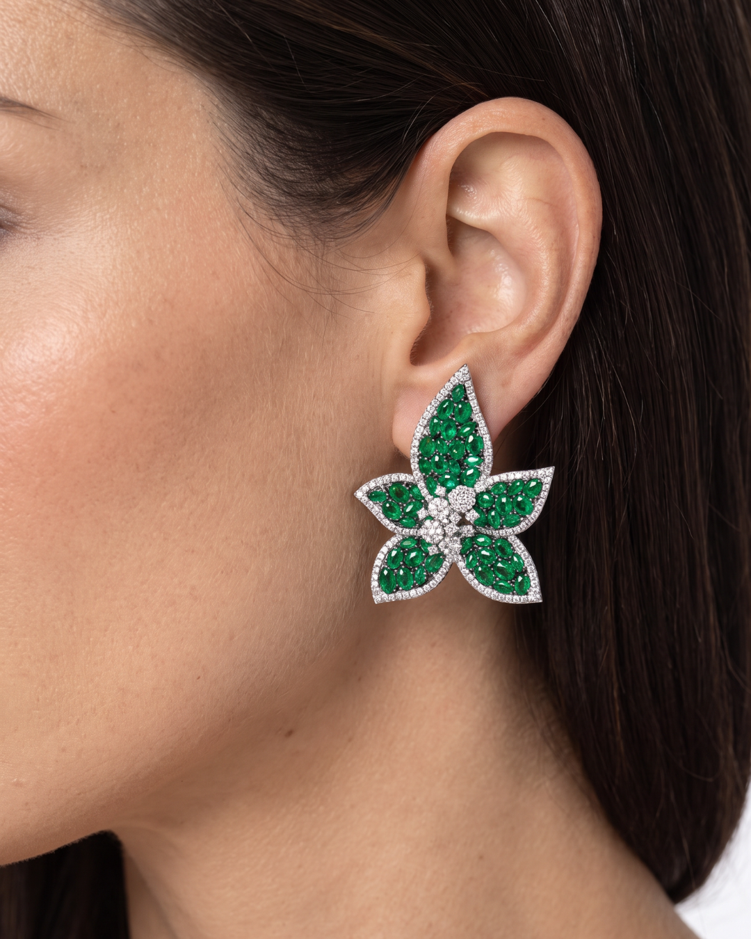 Leviev Elysian Glamour 16.73 Carat Diamond Earrings in 18K White Gold, additional view 7