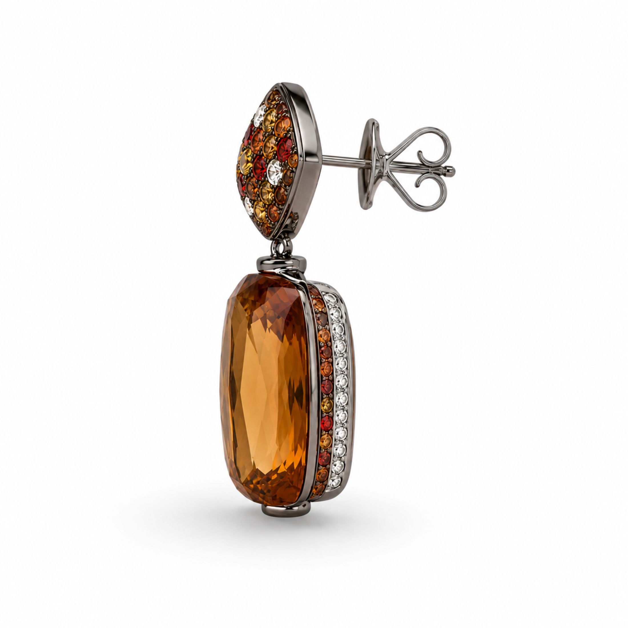 Ambra Venezia 20.62 Carat Diamond Earring in 18K White Gold