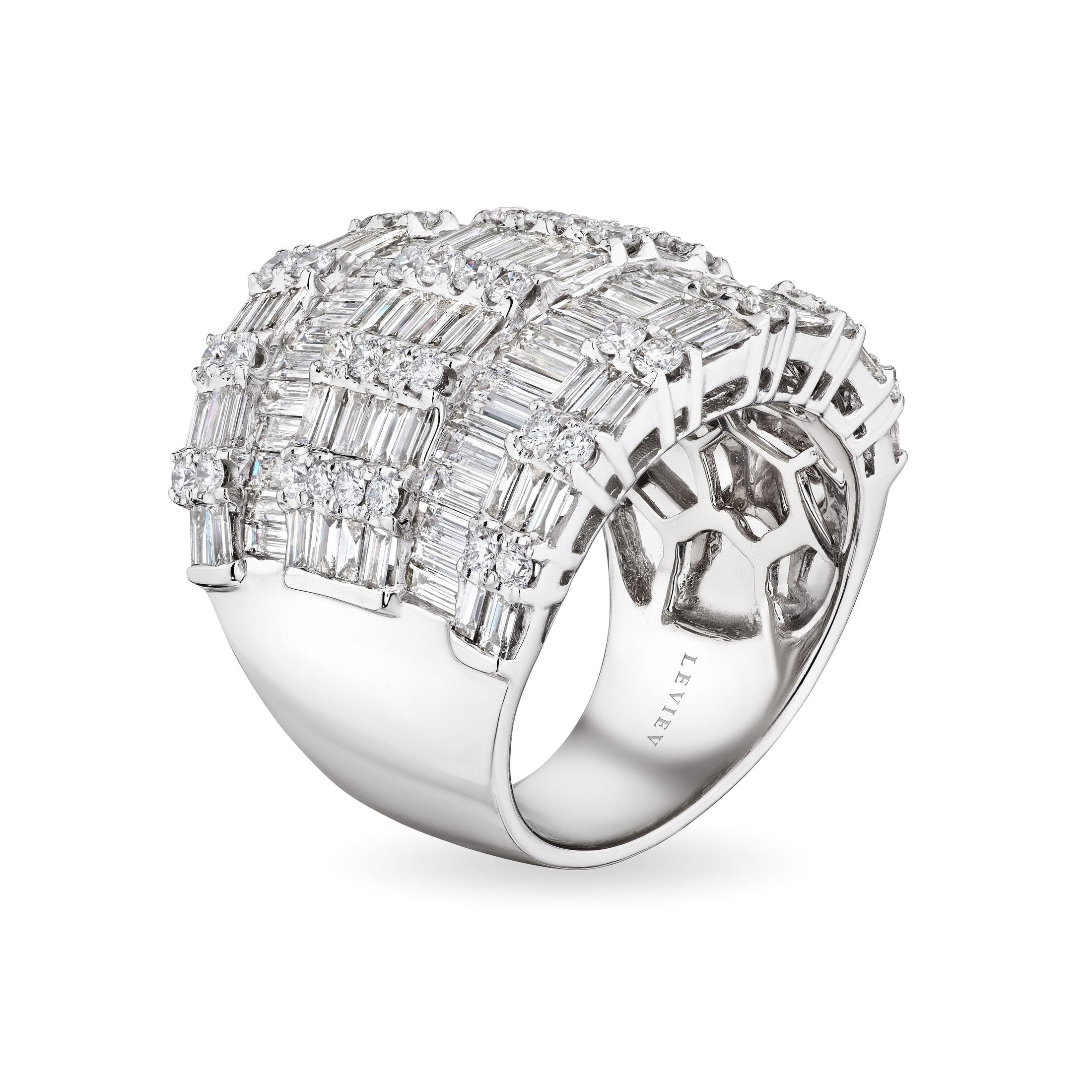 Echelon Radiant 4.28 Carat Diamond Ring in 18K White Gold Leviev Rings Leviev, Leviev Signature, Ring, Rings, Signature Leviev 