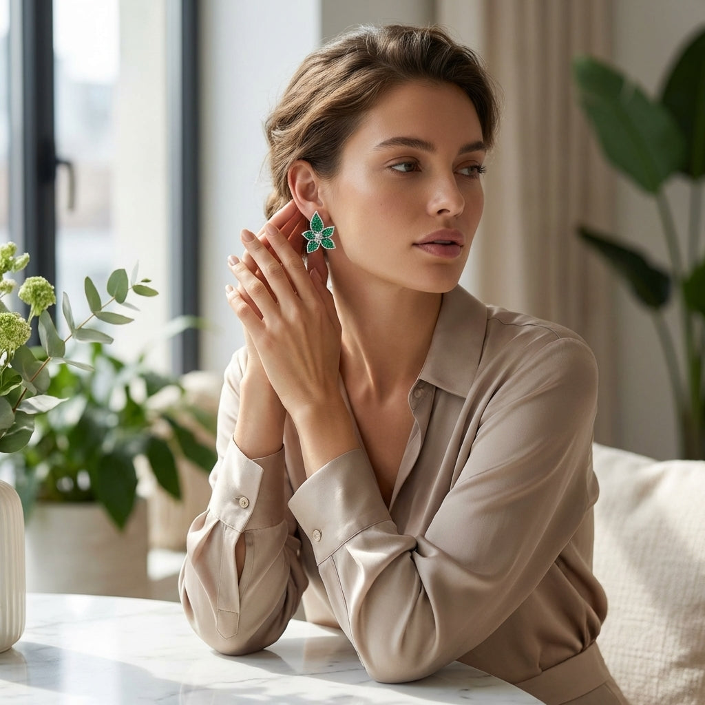 Elysian Glamour 16.73 Carat Diamond Earrings in 18K White Gold Leviev Earrings 18k Gold Earrings, 18k White Gold Earrings, Doja, Doja Cat, Doja Cat Met Gala, Doja Cat Met Gala Earring, Earrings, Green, Leviev Earrings, Natural Diamond Earrings, White Gold & Diamond Earrings, White Gold Earrings, Women's Earrings Leviev 