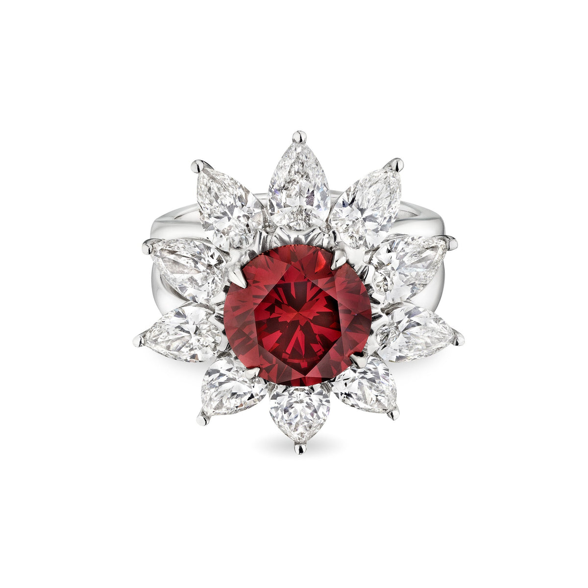 Ember Crown Diamond Ring in 18K White Gold Leviev Rings 18K, 18k White Gold, 18k White Gold Ring, Colored Diamond, Colored Diamond Ring, Diamond, Diamond Ring, Everyday Luxury Jewelry, Fine Jewelry, Fine Jewelry Ring, High Jewelry, Leviev, Leviev Ring, Luxury Diamond Ring, Luxury Ring, Natural Diamond, Natural Diamond Ring, Natural Diamonds, Red, Red Diamond, Rings, Solitaire, Solitaire Ring, Statement Ring, White Diamond Ring, White Gold, White Gold & Diamond, White Gold & Diamond Ring, White G