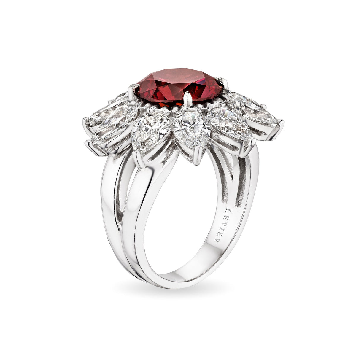 Ember Crown Diamond Ring in 18K White Gold Leviev Rings 18K, 18k White Gold, 18k White Gold Ring, Colored Diamond, Colored Diamond Ring, Diamond, Diamond Ring, Everyday Luxury Jewelry, Fine Jewelry, Fine Jewelry Ring, High Jewelry, Leviev, Leviev Ring, Luxury Diamond Ring, Luxury Ring, Natural Diamond, Natural Diamond Ring, Natural Diamonds, Red, Red Diamond, Rings, Solitaire, Solitaire Ring, Statement Ring, White Diamond Ring, White Gold, White Gold & Diamond, White Gold & Diamond Ring, White G