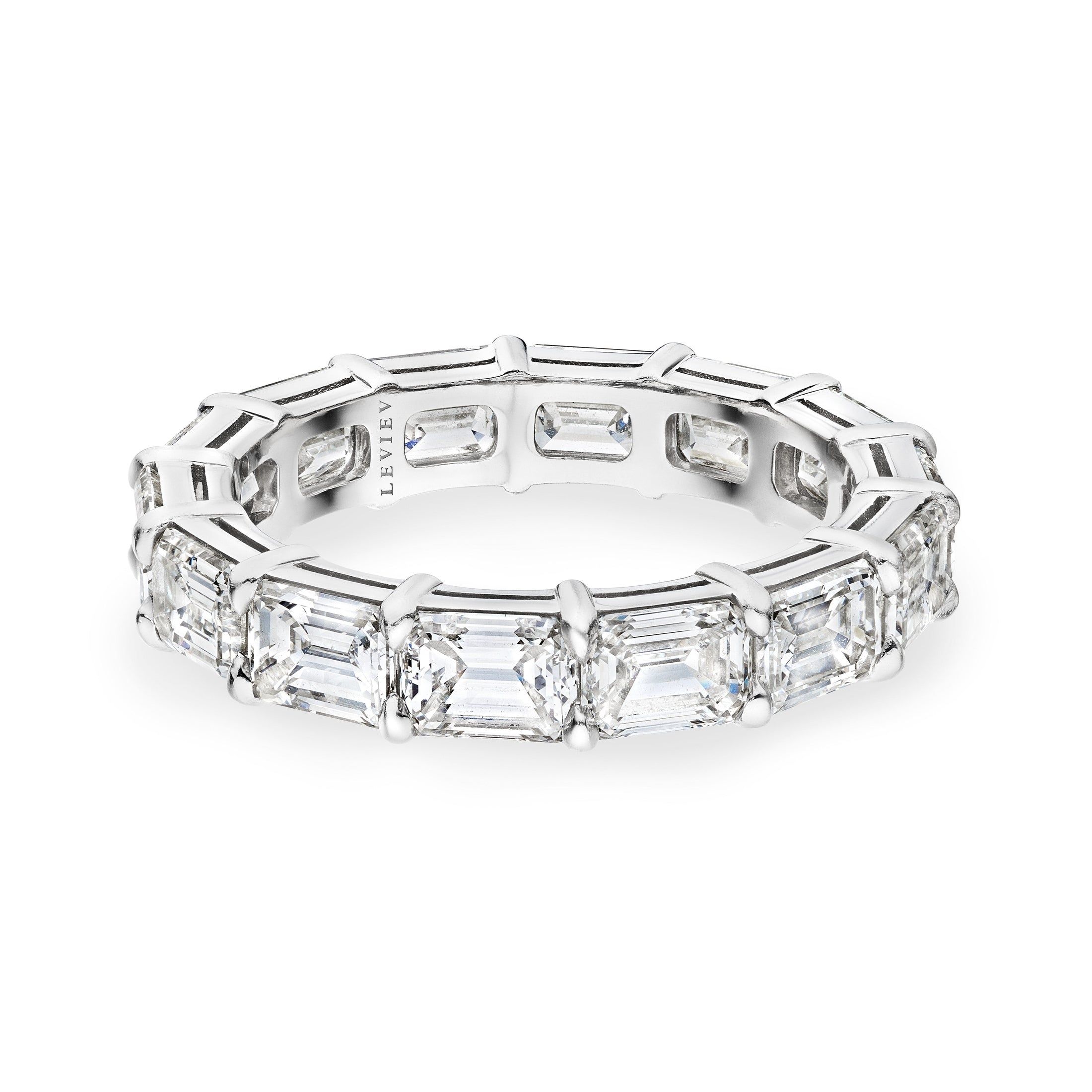 Emerald Cut Diamond Eternity Band, 4 CT Leviev Rings Rings Leviev 