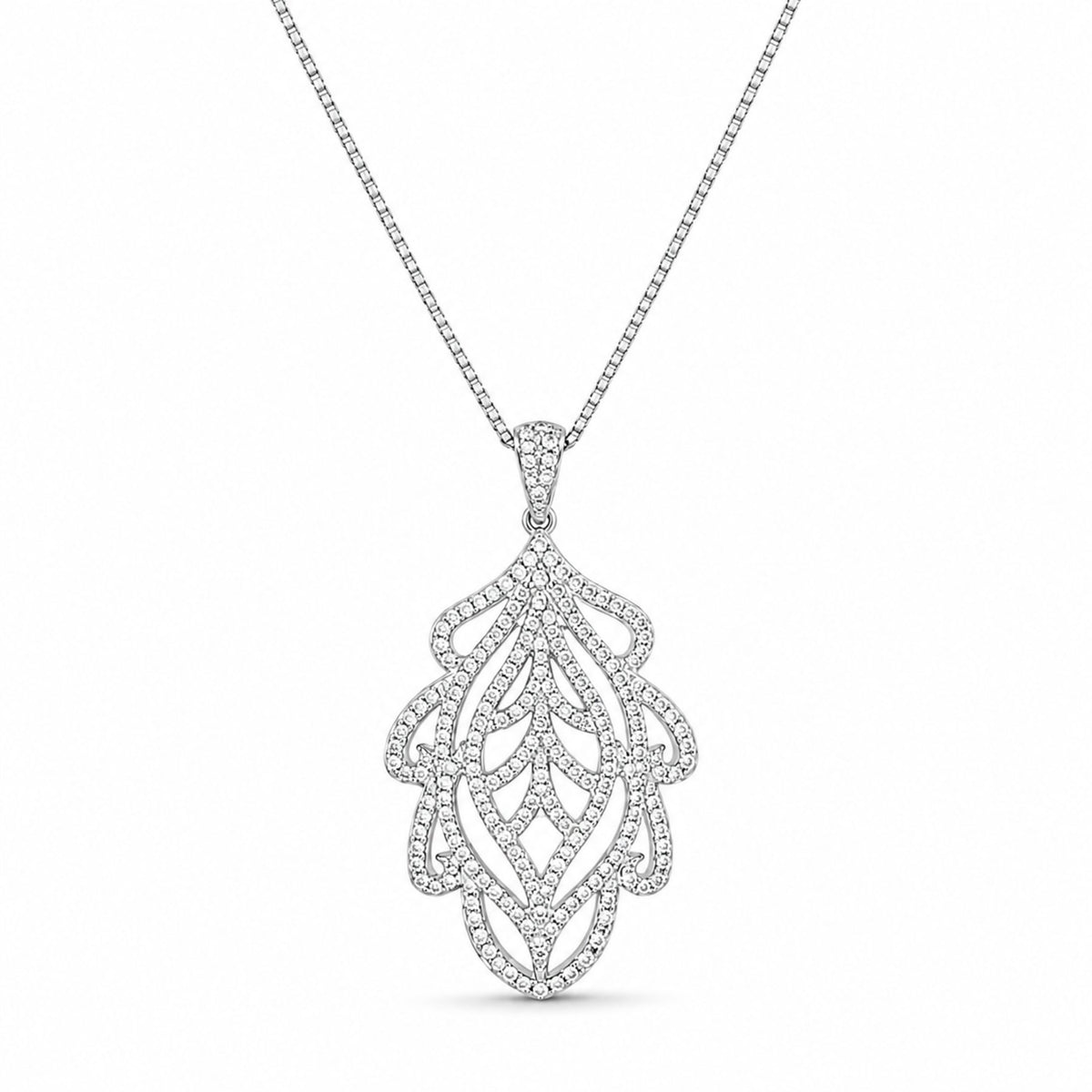 Evershade 3.05 Carat Diamond Pendant Necklace in 18K White Gold