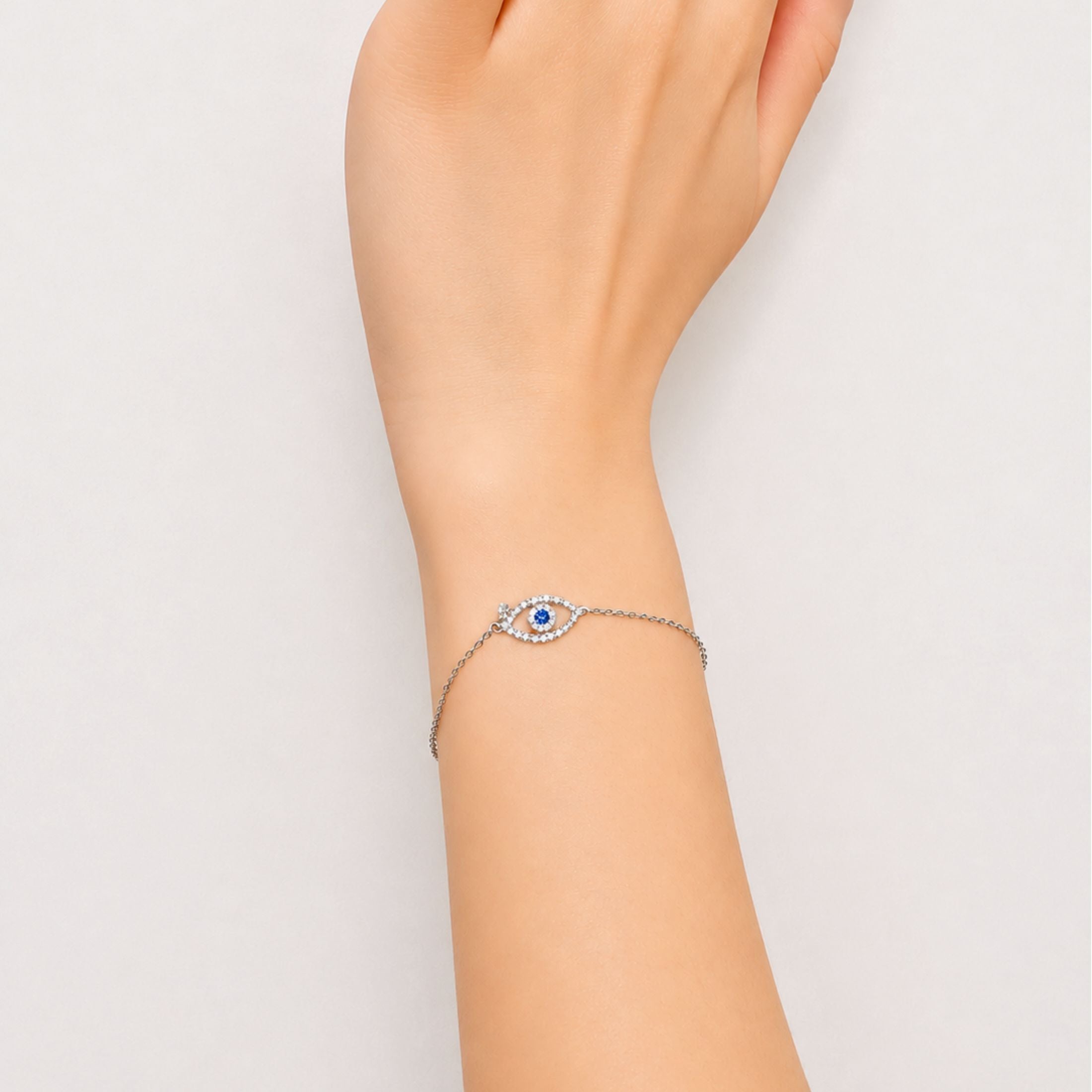Eye of Protection Bracelet .30 Carat Diamond Bracelet in 18K White Gold & Platinum