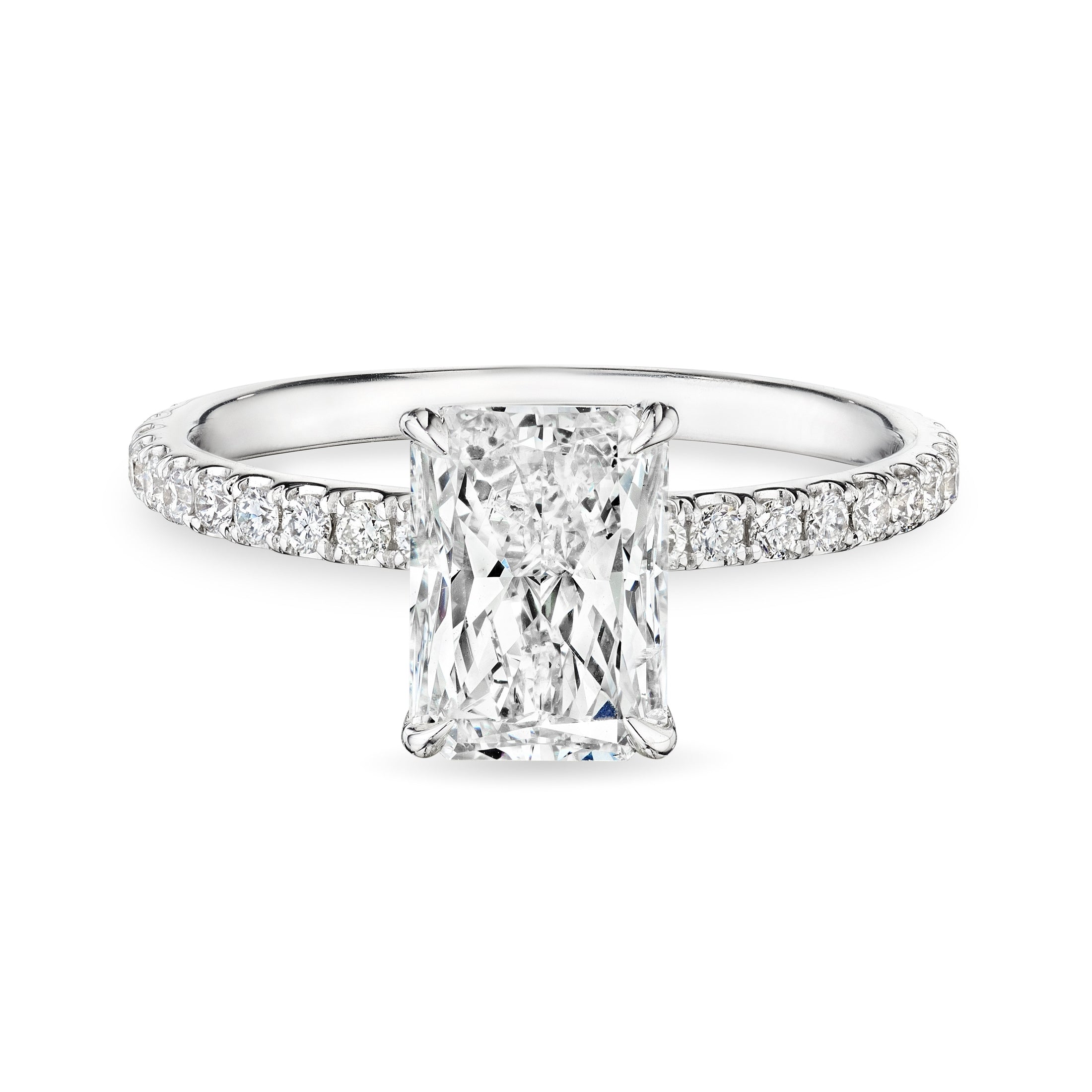 Flynn 1.83 Carat Radiant Cut Diamond Solitaire Ring in 18K White Gold Leviev Rings Leviev, Leviev Signature, Rings, Signature Leviev 